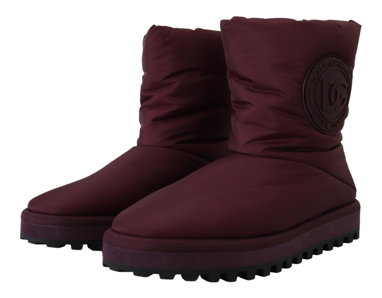 Bordeaux Nylon Laarzen Gevoerde Midschoenen