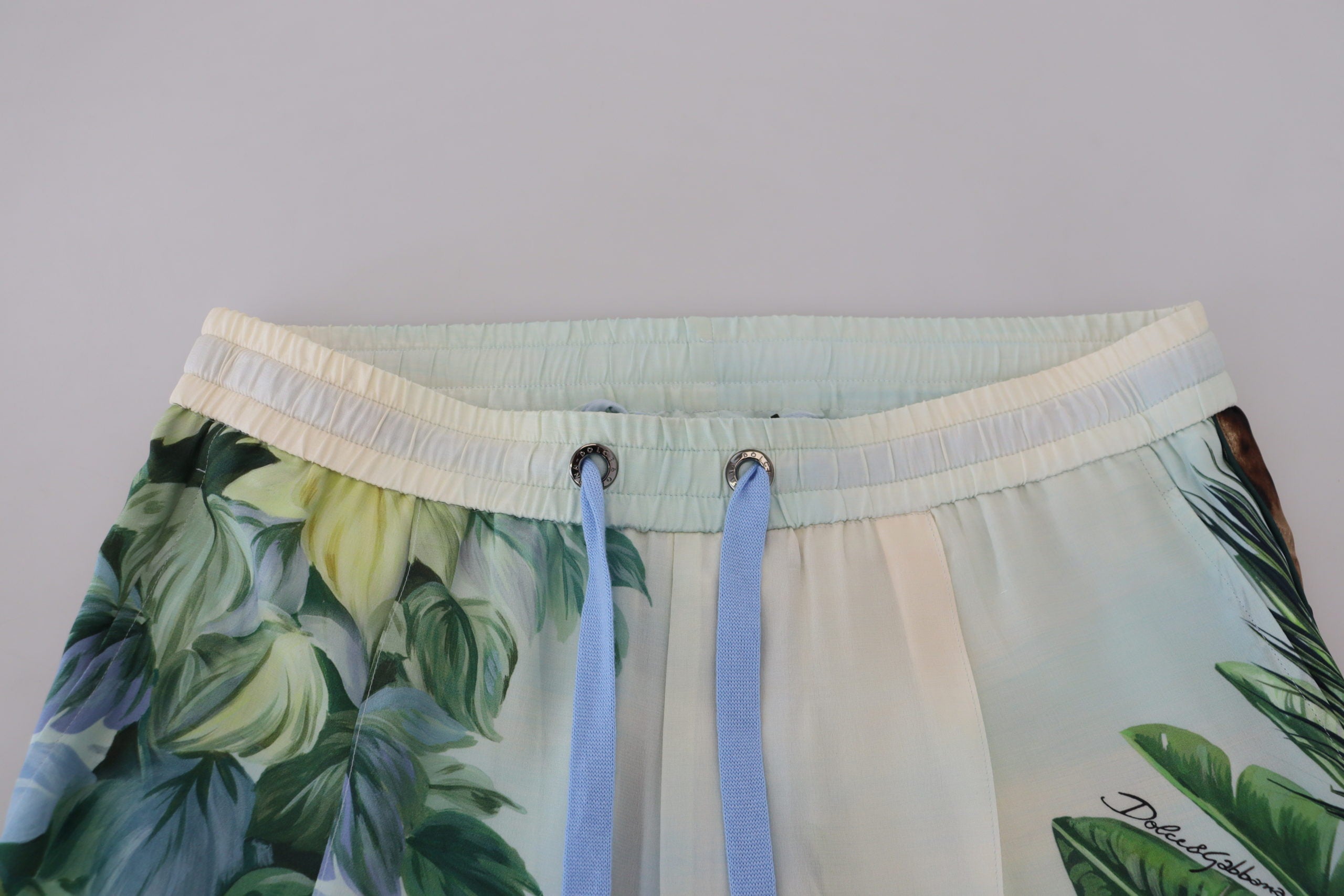 Witte joggingbroek met bloemenprint voor heren