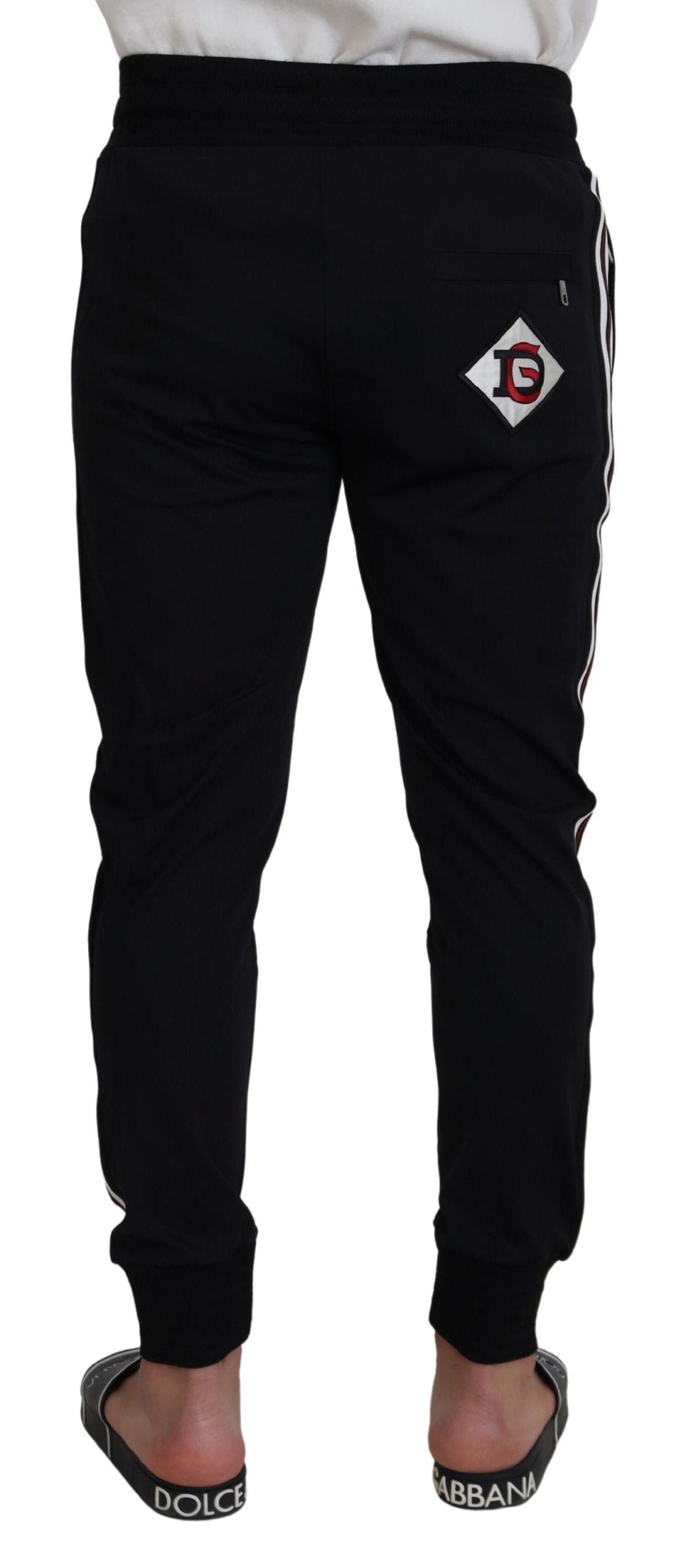 Zwarte DG Print Heren Joggingbroek