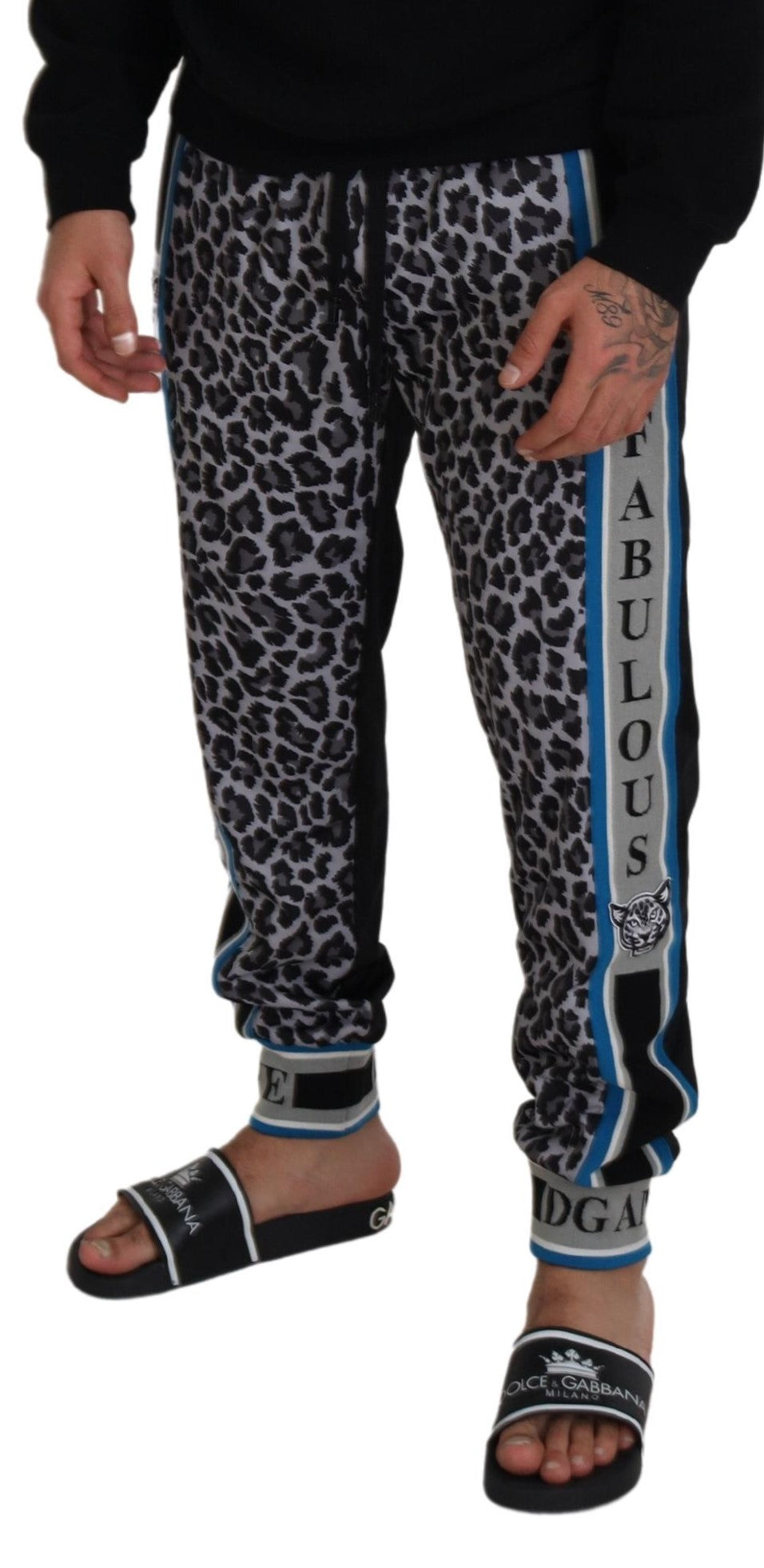 Multicolor DG King luipaardprint joggingbroek