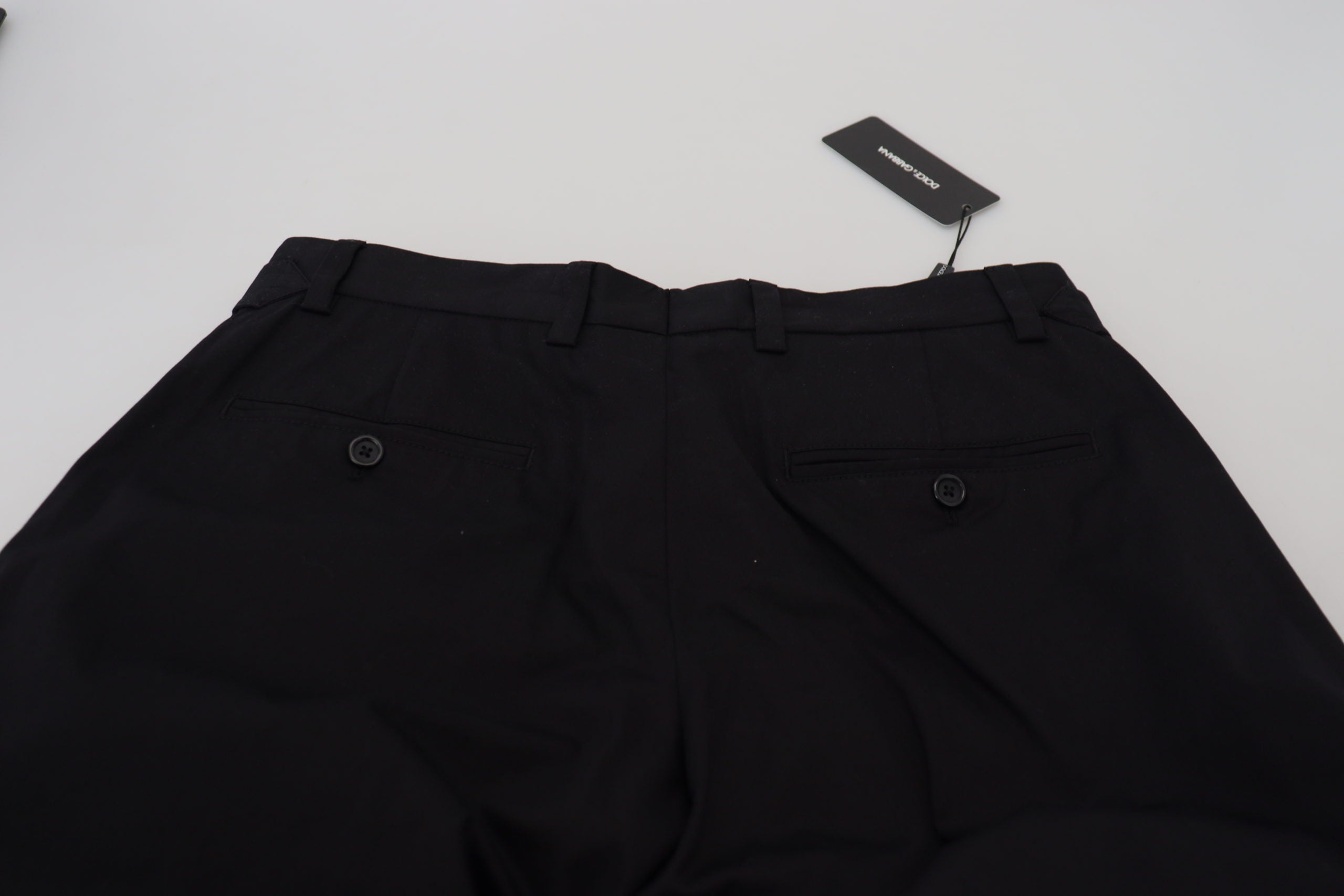 Zwarte katoenen chino-formele broek