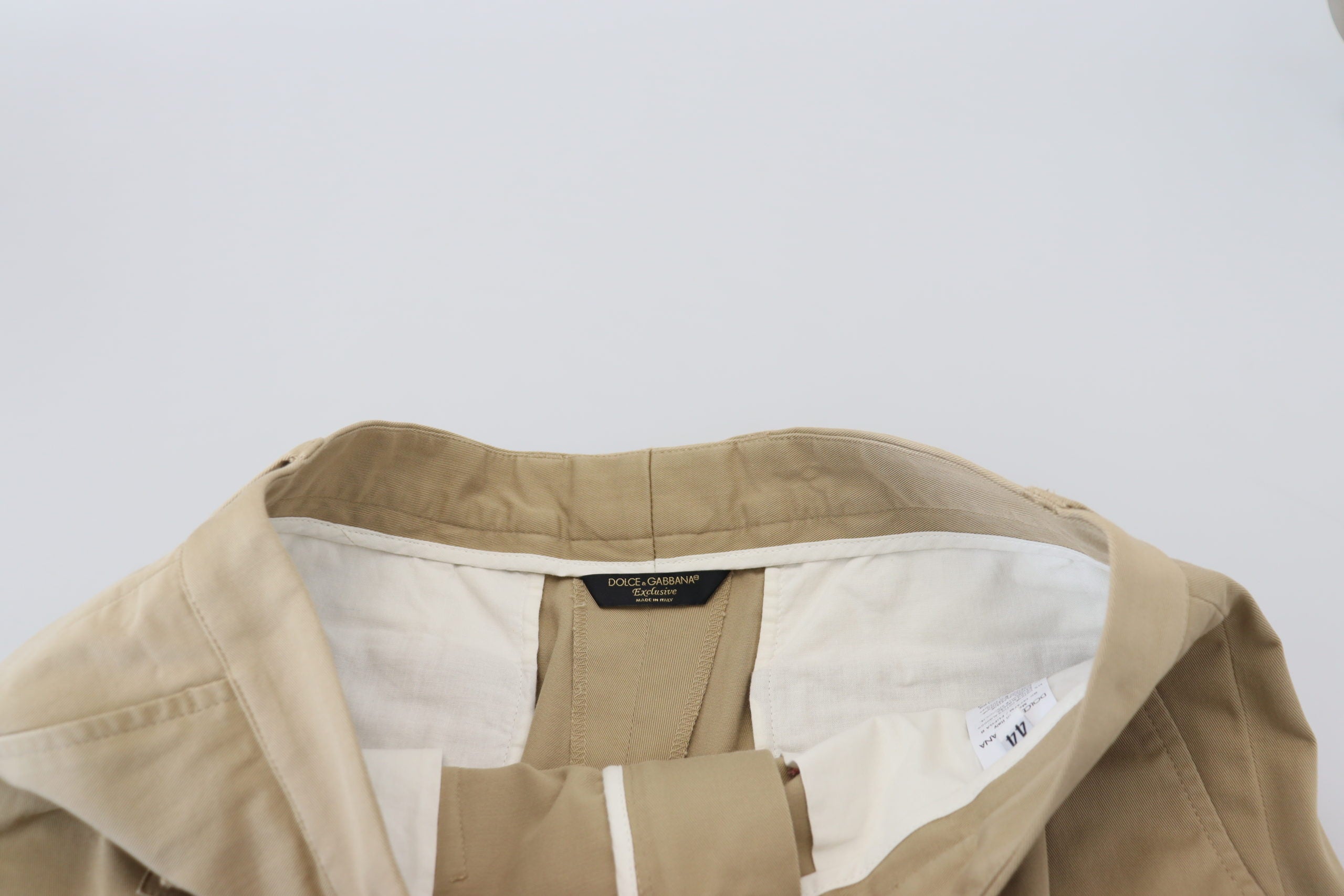 Beige katoenen cargo bermudashorts