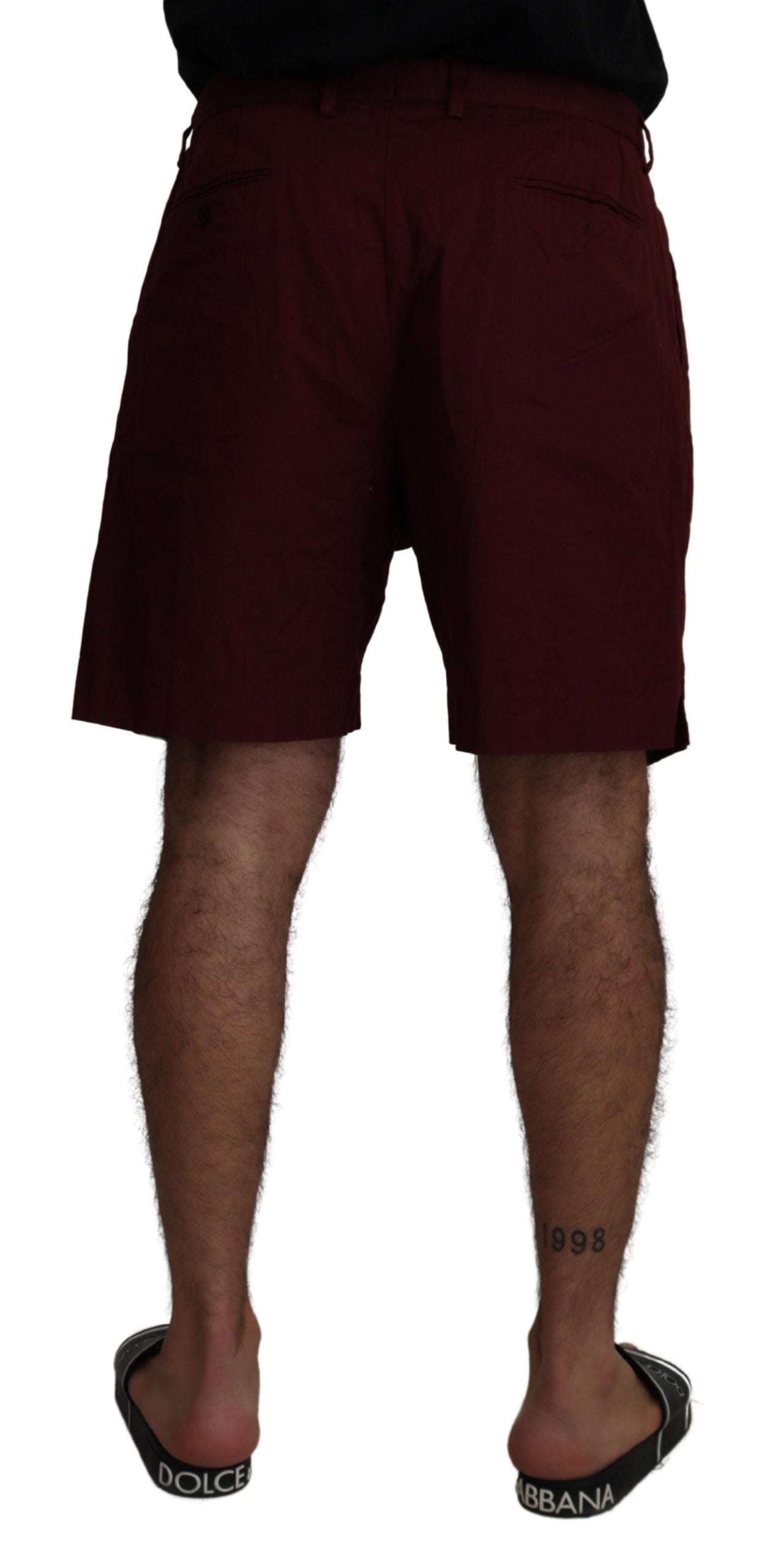 Kastanjebruine katoenen Bermuda casual shorts