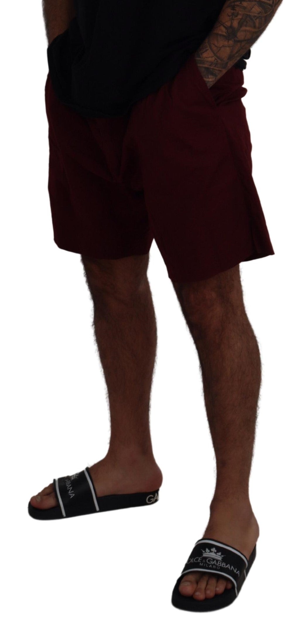 Kastanjebruine katoenen Bermuda casual shorts