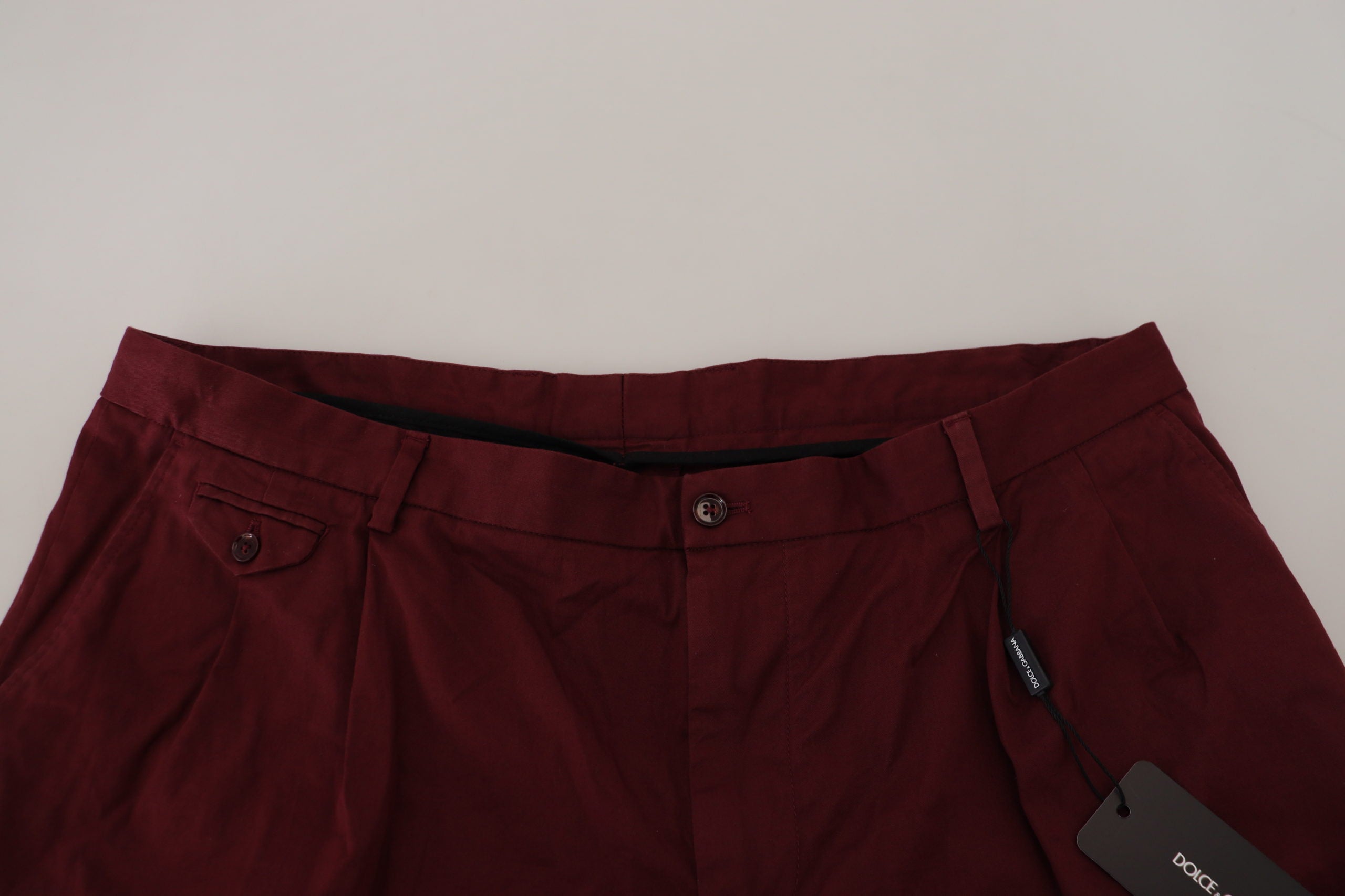 Kastanjebruine katoenen Bermuda casual shorts