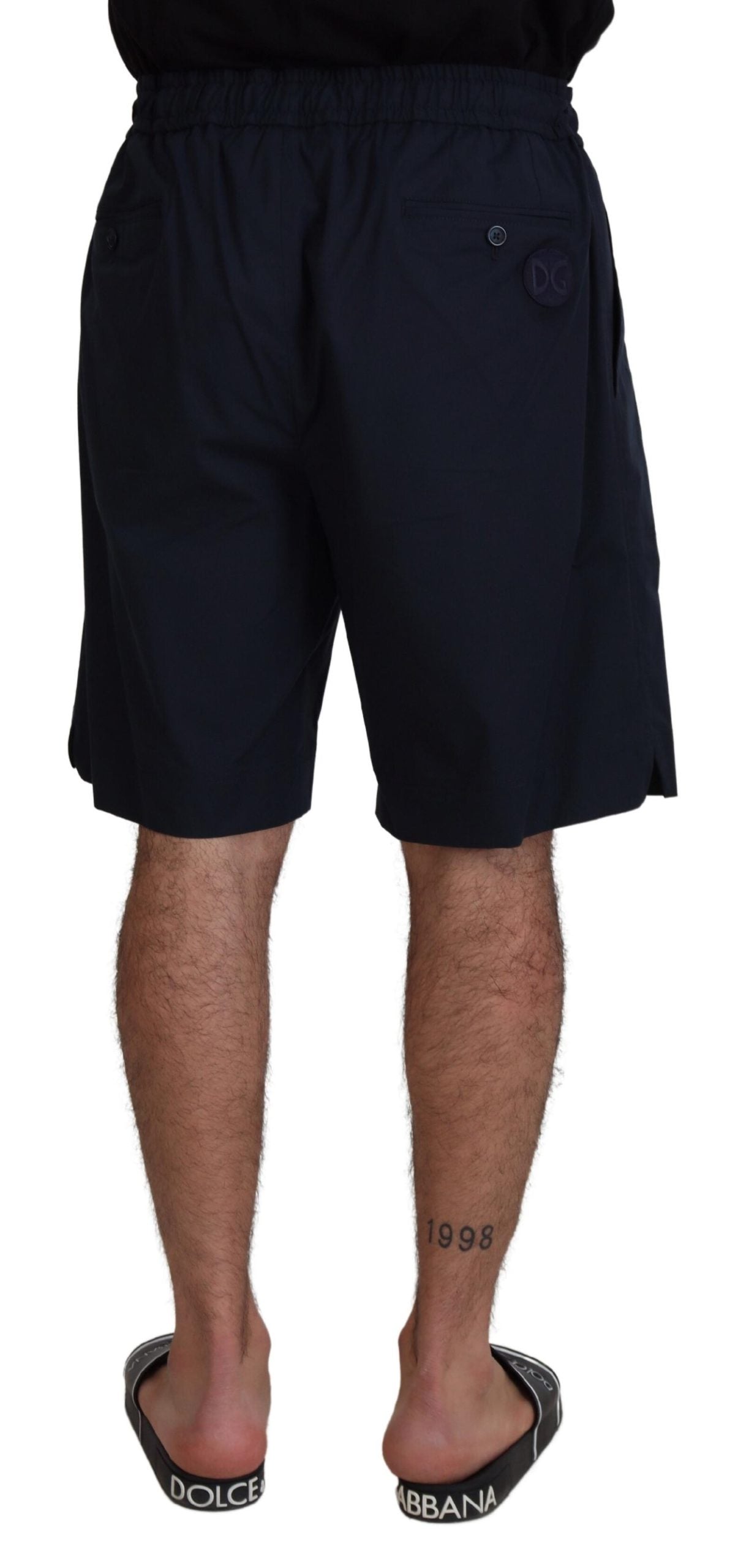 Blauwe Bermuda Mid Waist Casual Shorts