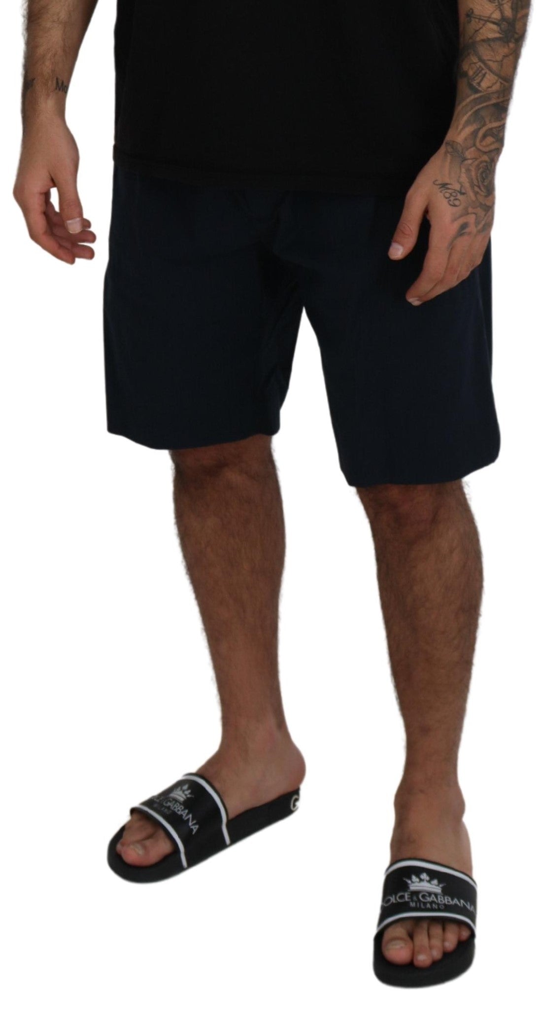 Blauwe Bermuda Mid Waist Casual Shorts