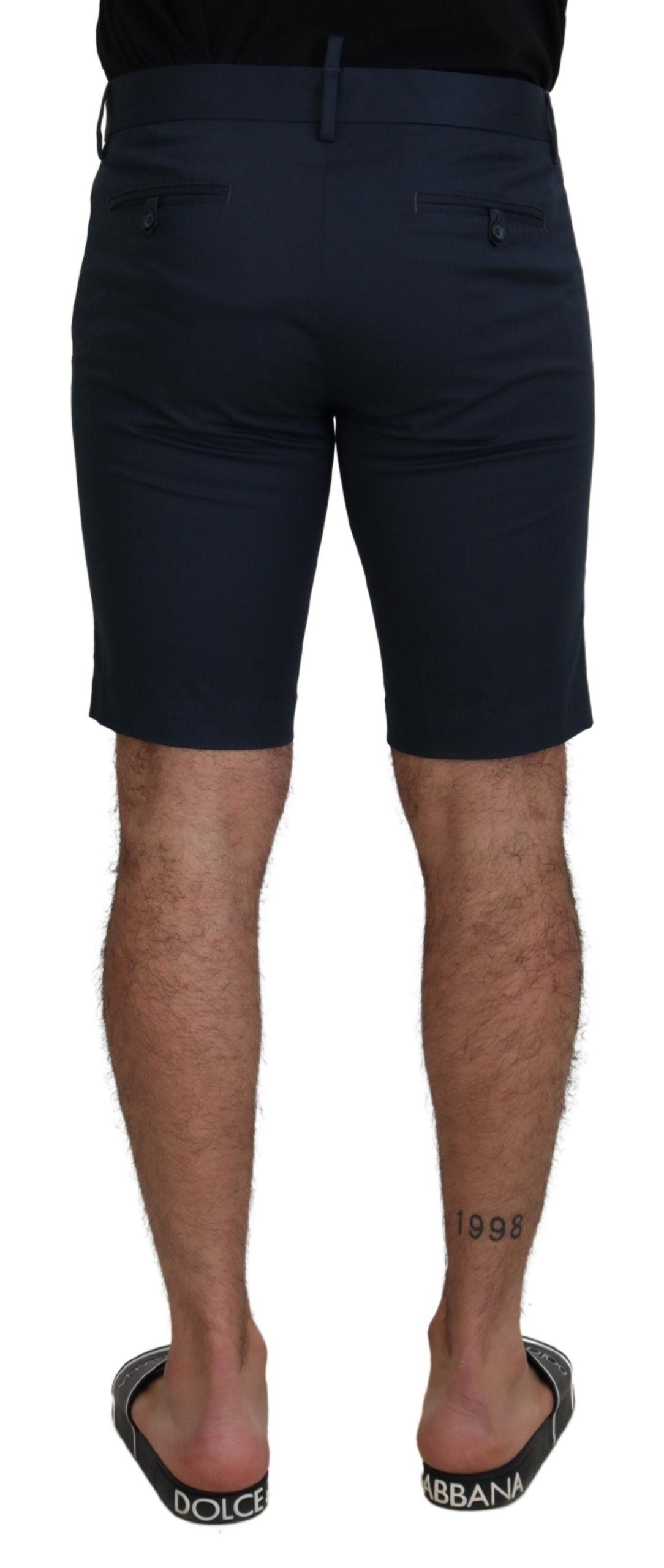 Blauwe Bermuda lage taille heren shorts