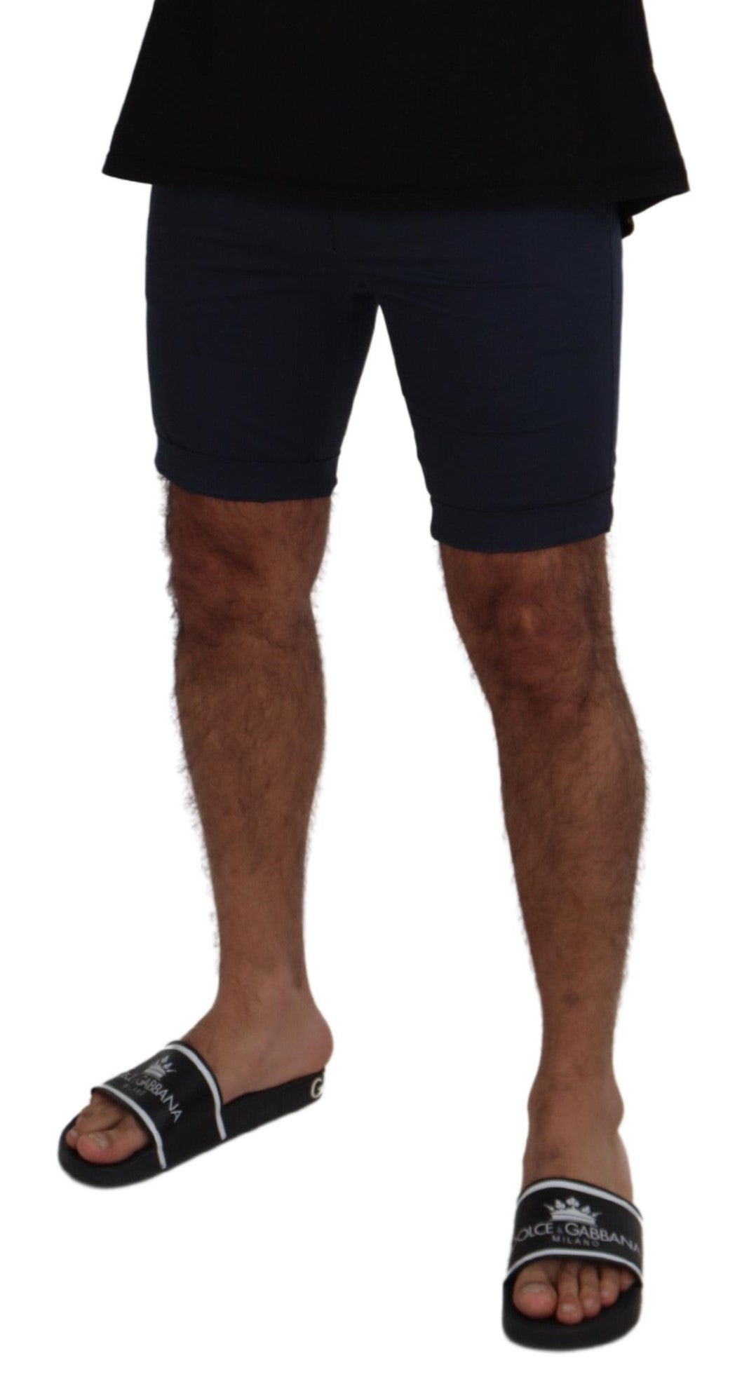 Blauwe Bermuda lage taille heren shorts