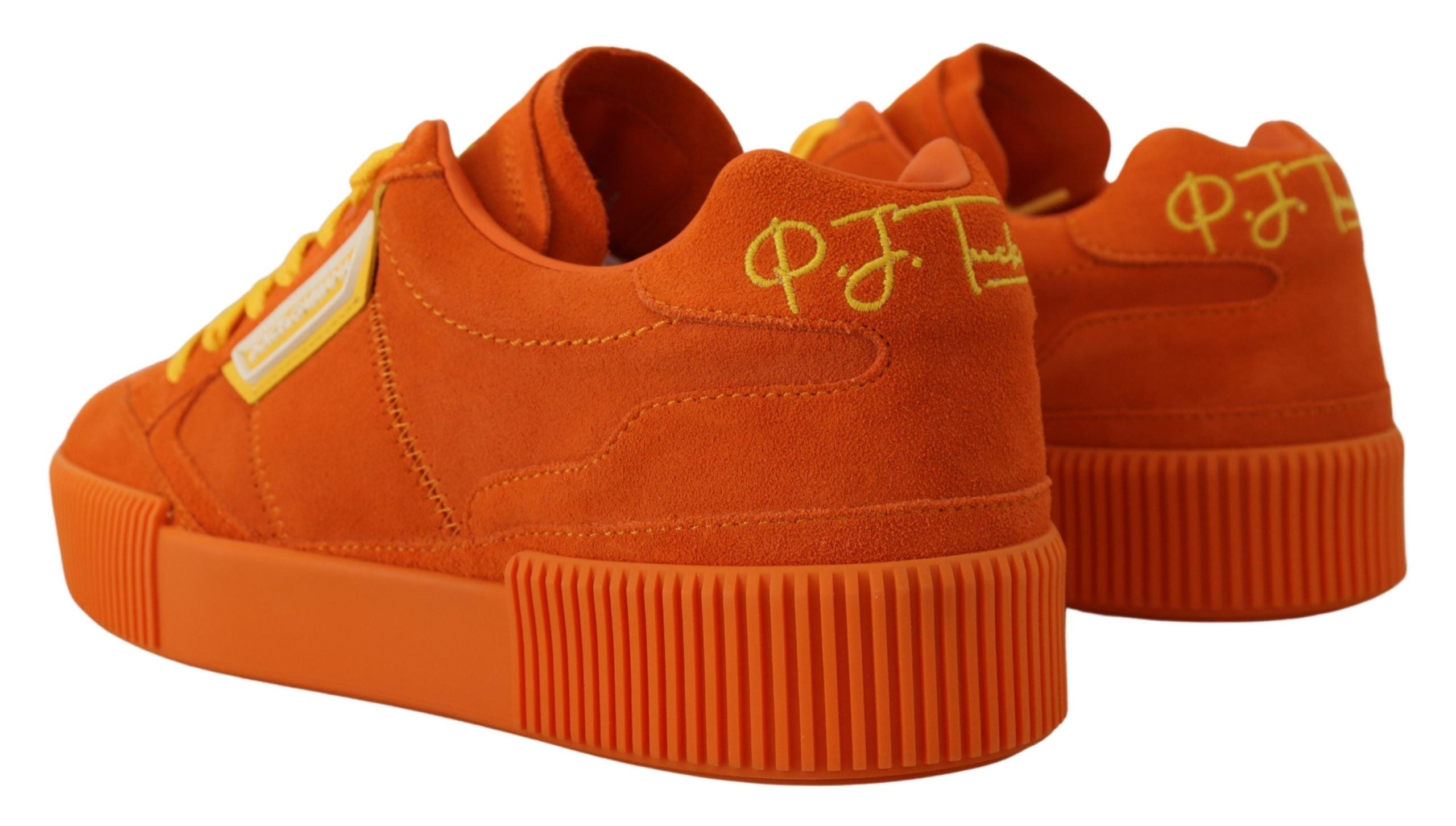 Oranje leren Pj Tucker sneakers