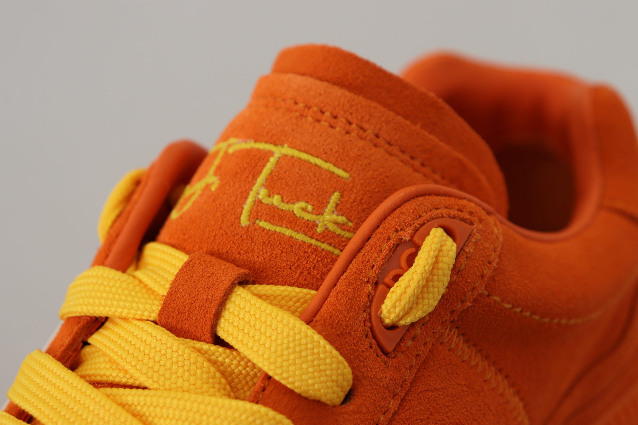 Oranje leren Pj Tucker sneakers