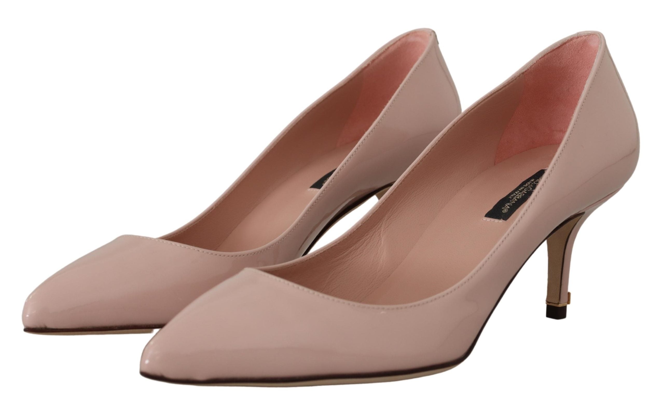 Roze lakleren kitten heels pumps schoenen