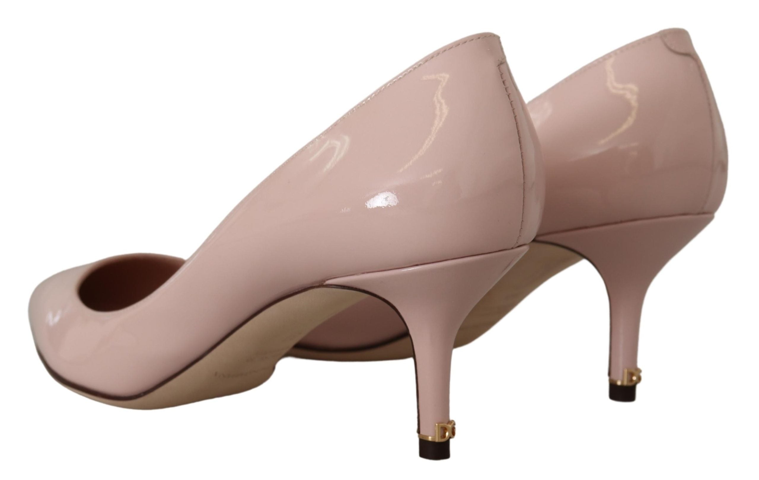 Roze lakleren kitten heels pumps schoenen