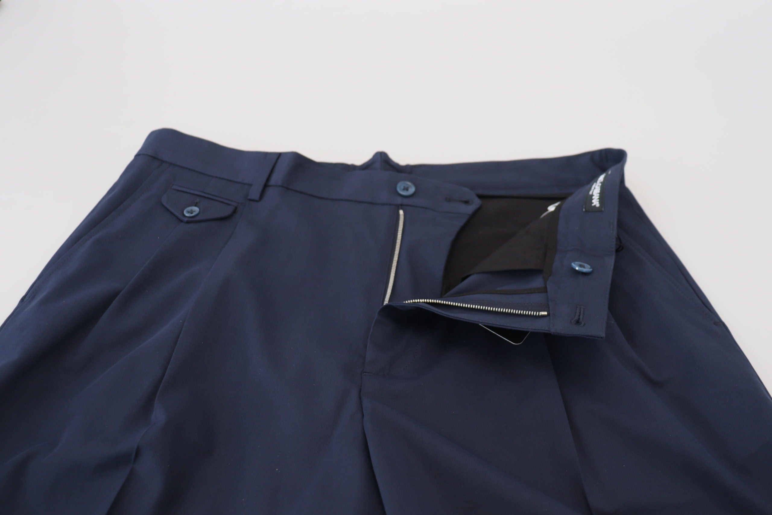 Blauwe chino's, katoenen stretch, casual shorts
