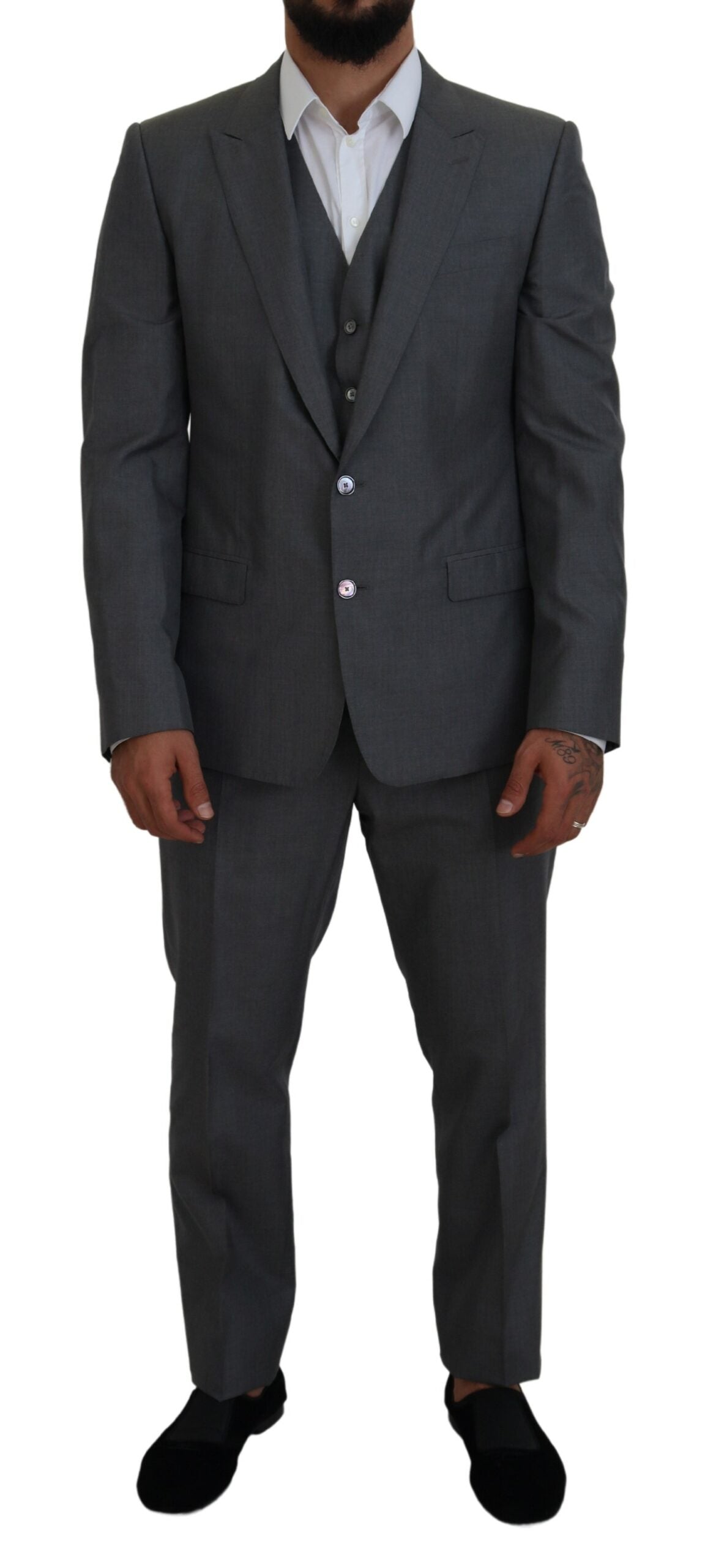 Grijs MARTINI 3-delig slim fit pak