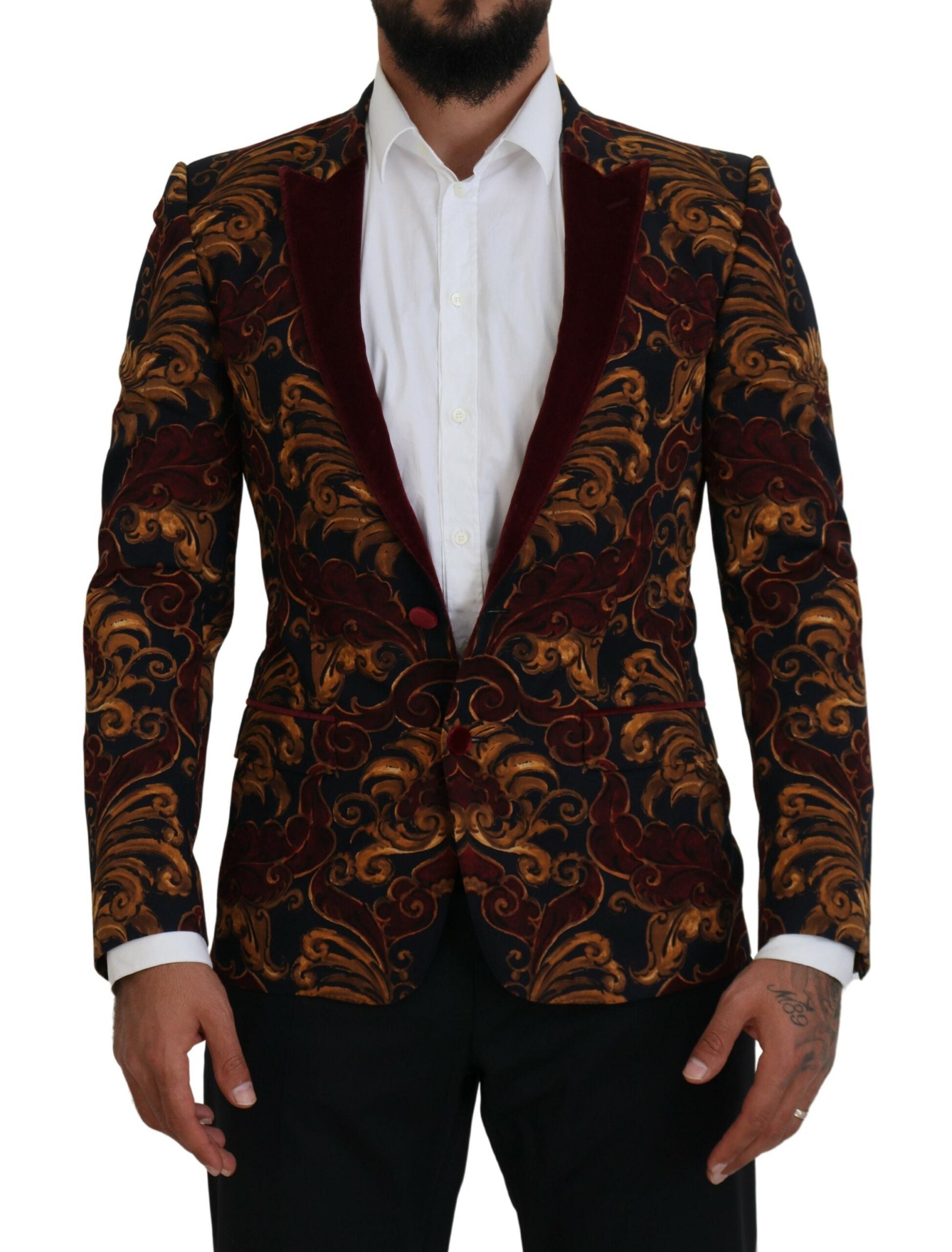 Veelkleurige bloemen enkelrijs Martini blazer