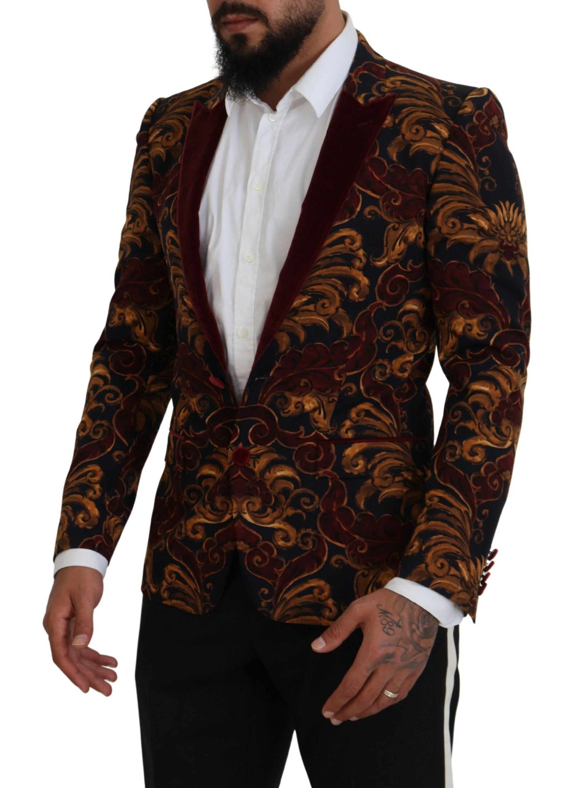 Veelkleurige bloemen enkelrijs Martini blazer