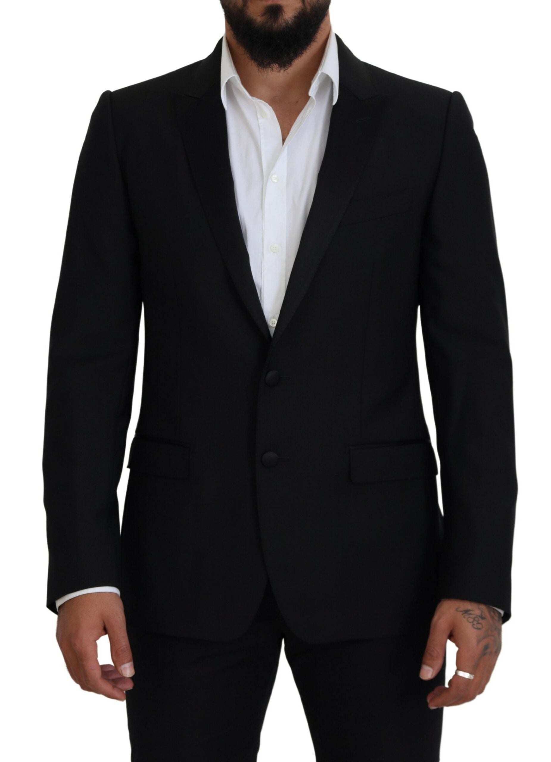 Zwarte, slim fit, formele Martini-blazer