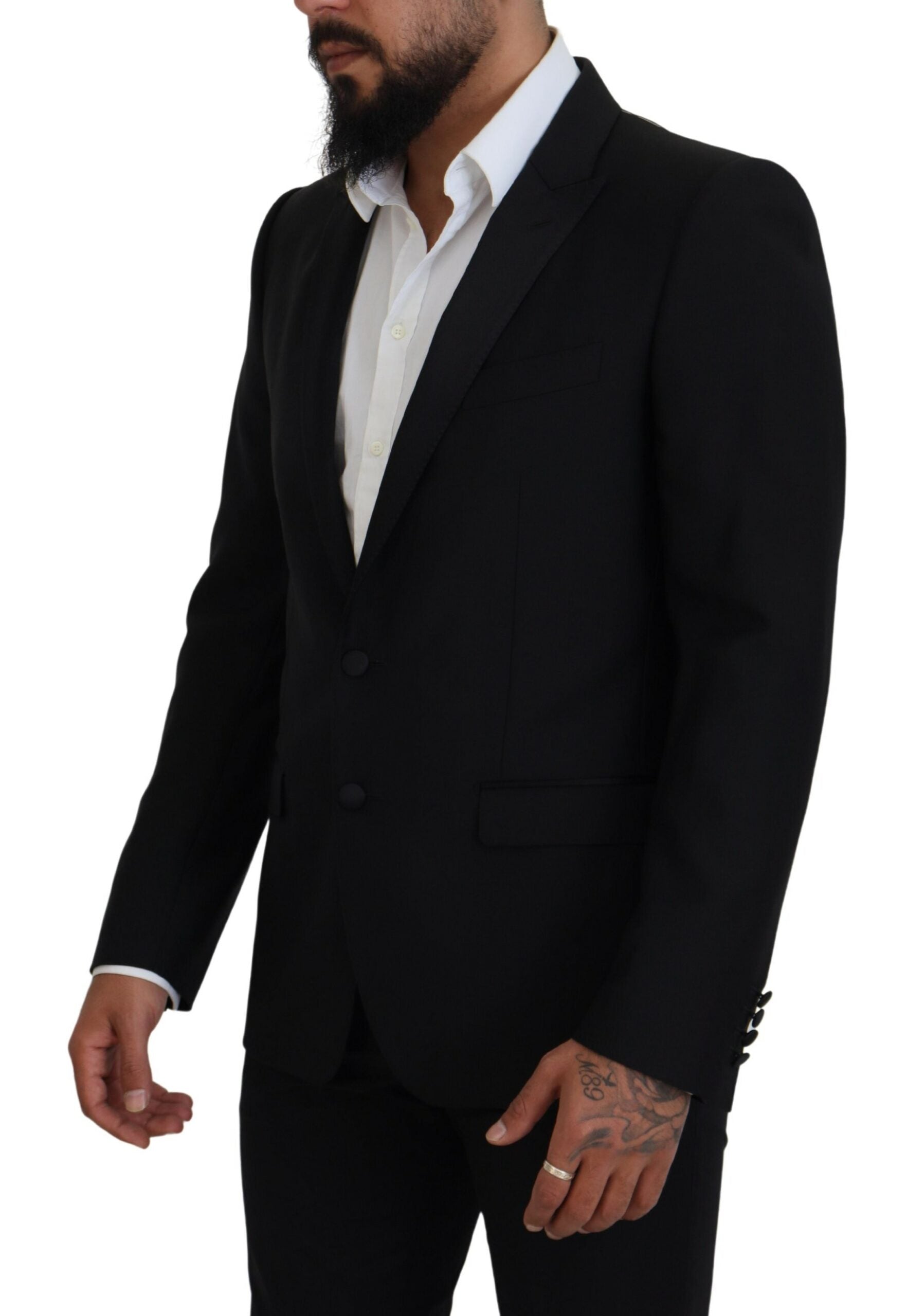 Zwarte, slim fit, formele Martini-blazer