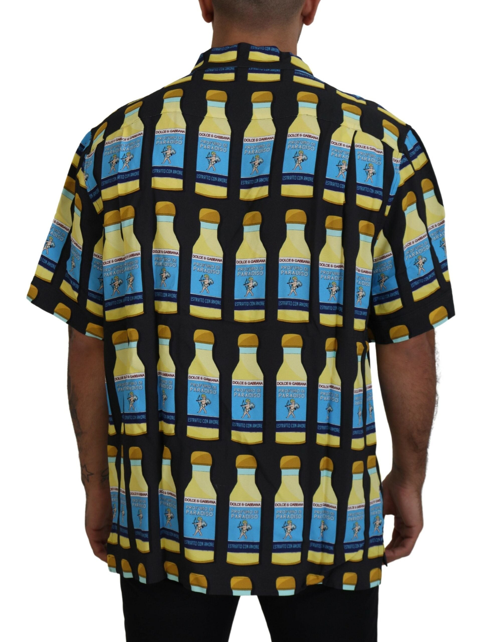 Veelkleurig bedrukt viscose casual overhemd