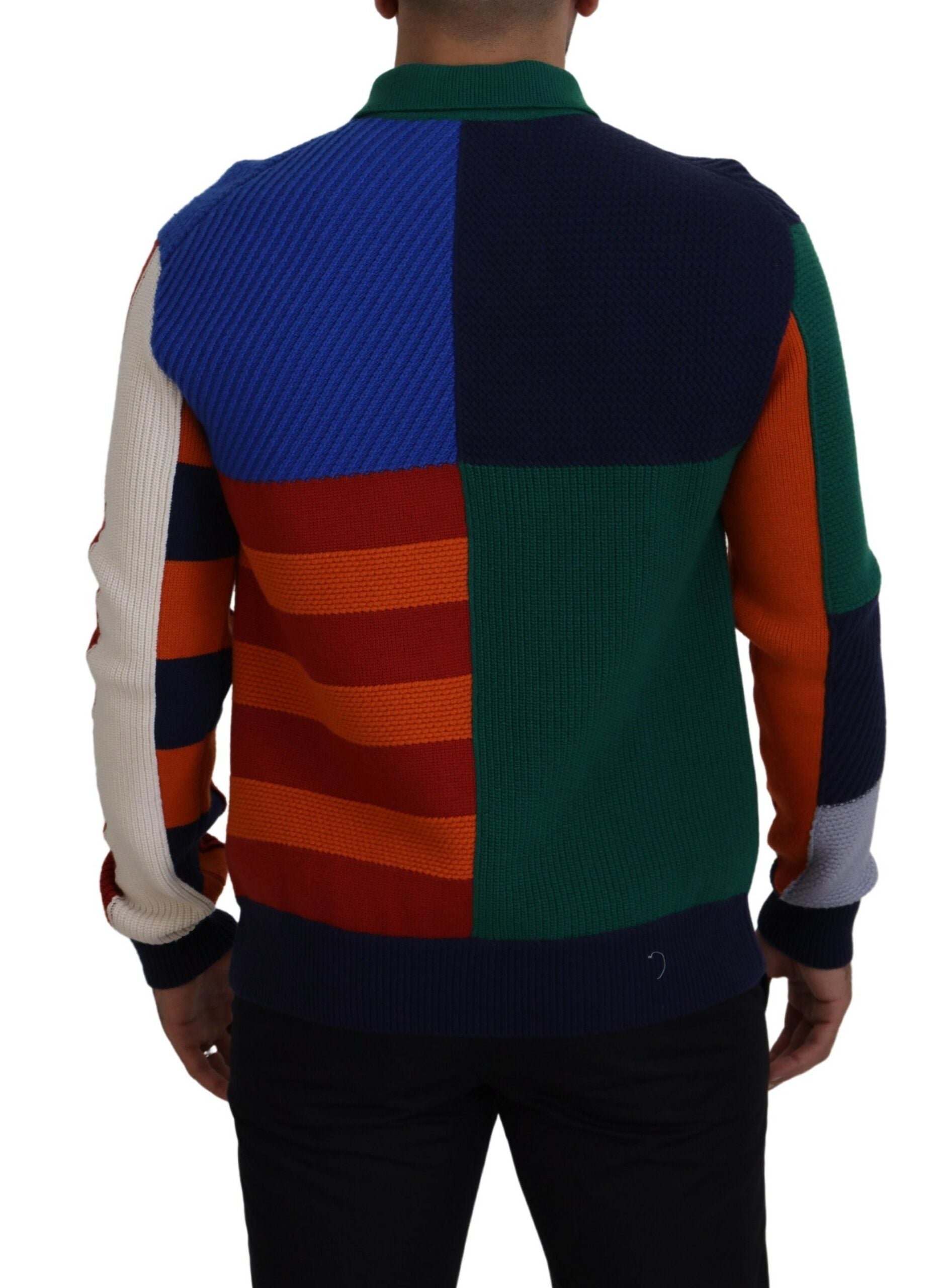 Multicolor gestreepte wollen trui