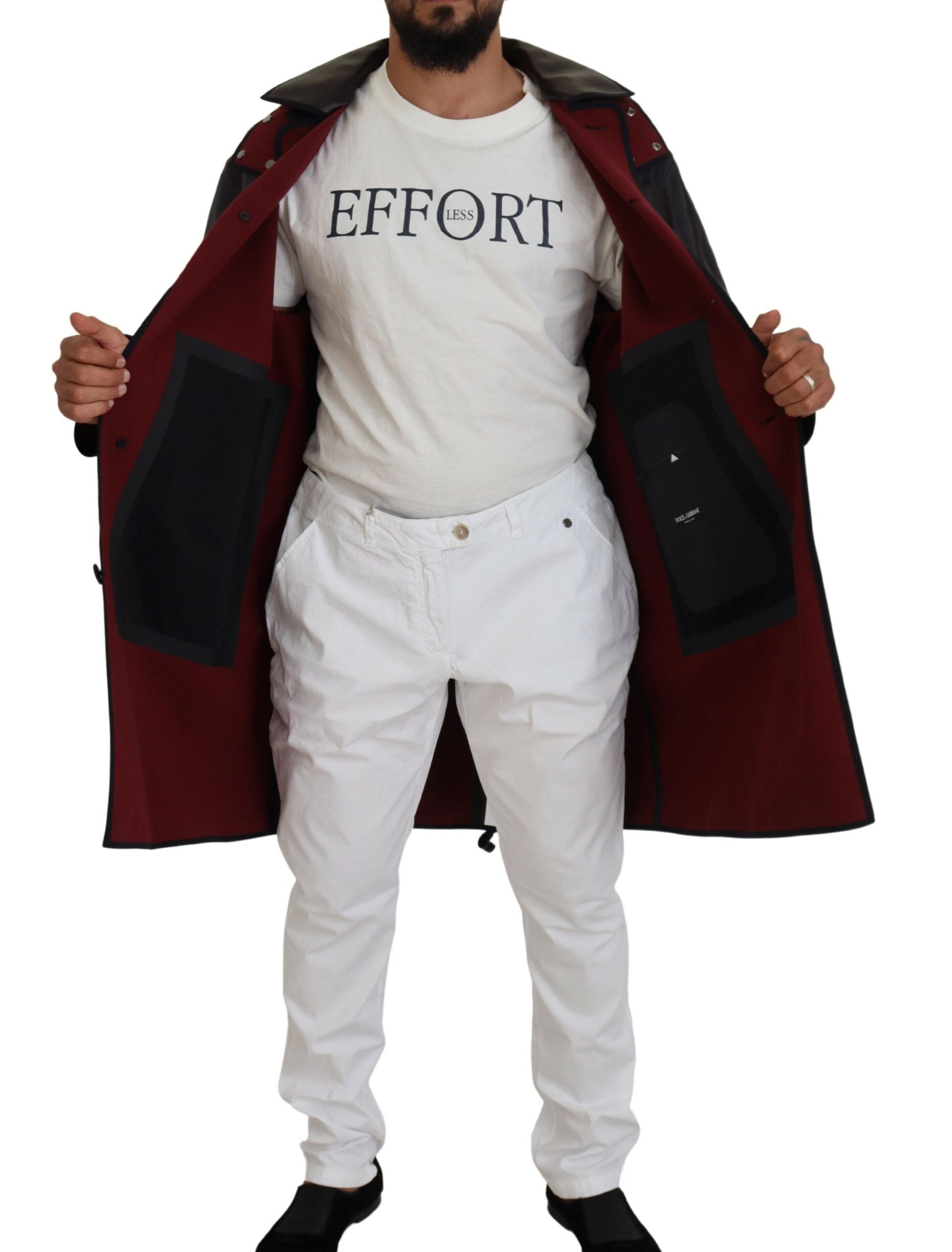 Zwarte trenchcoat met capuchon en katoenen parka
