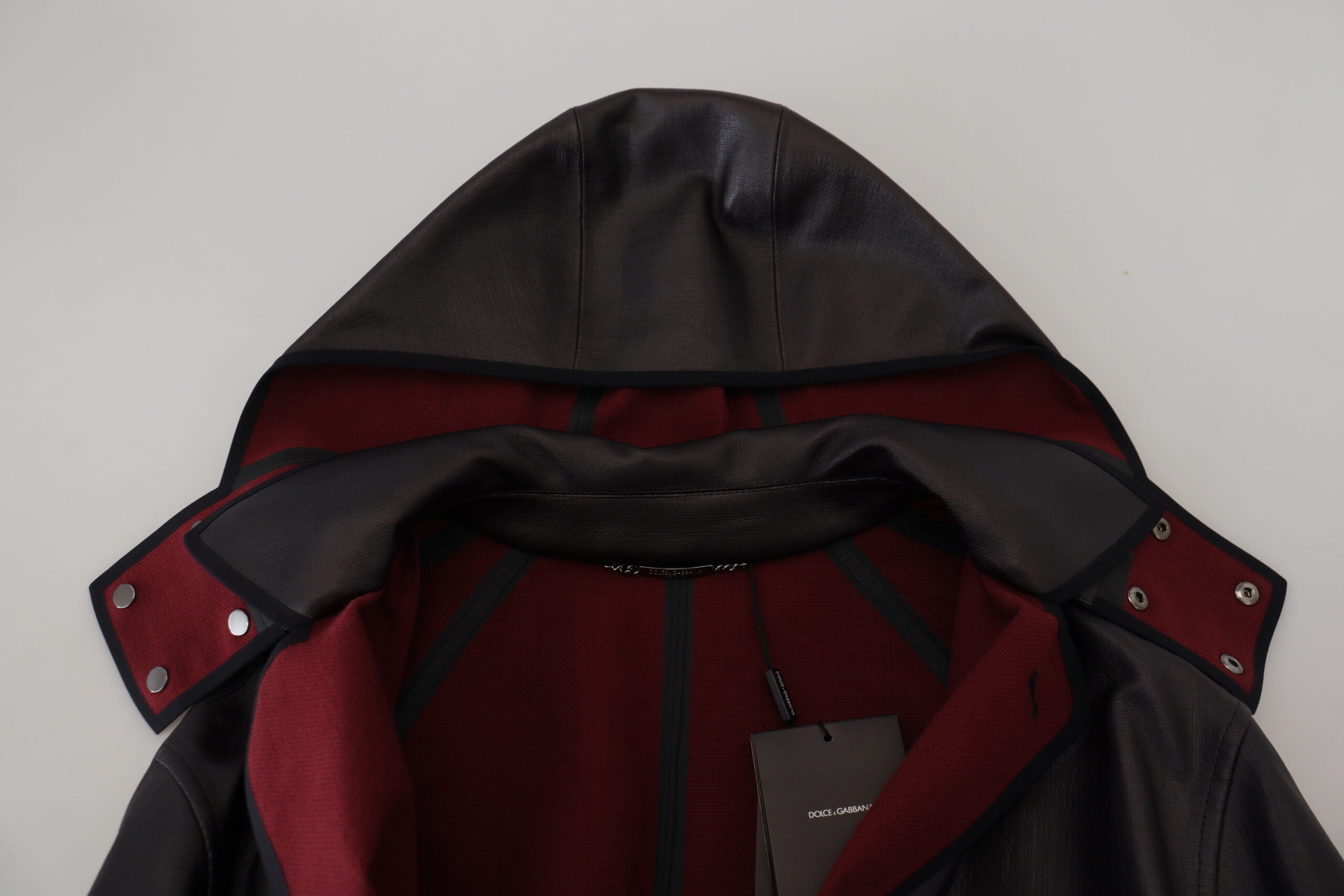 Zwarte trenchcoat met capuchon en katoenen parka