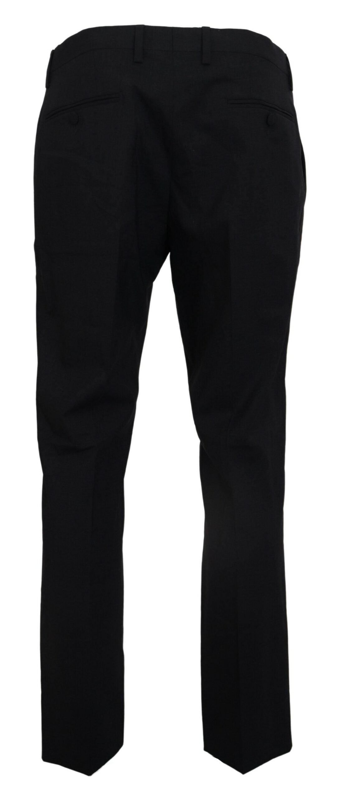 Grijze wollen stretchjurk, formele slim fit broek