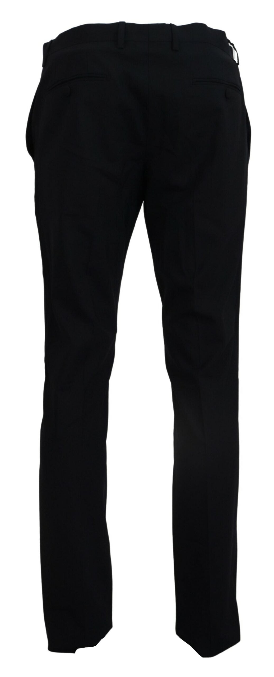 Blauwe wollen stretchjurk, formele slim fit broek