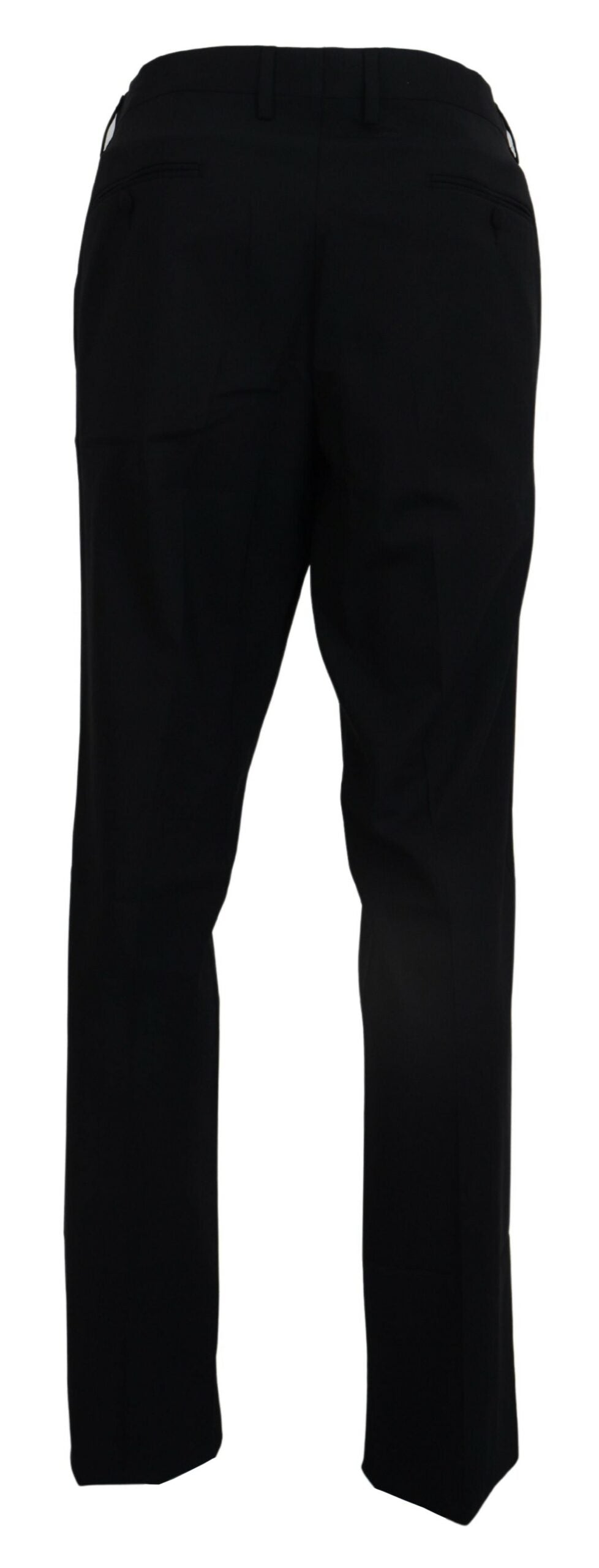 Zwarte wollen stretchjurk, formele slim fit broek