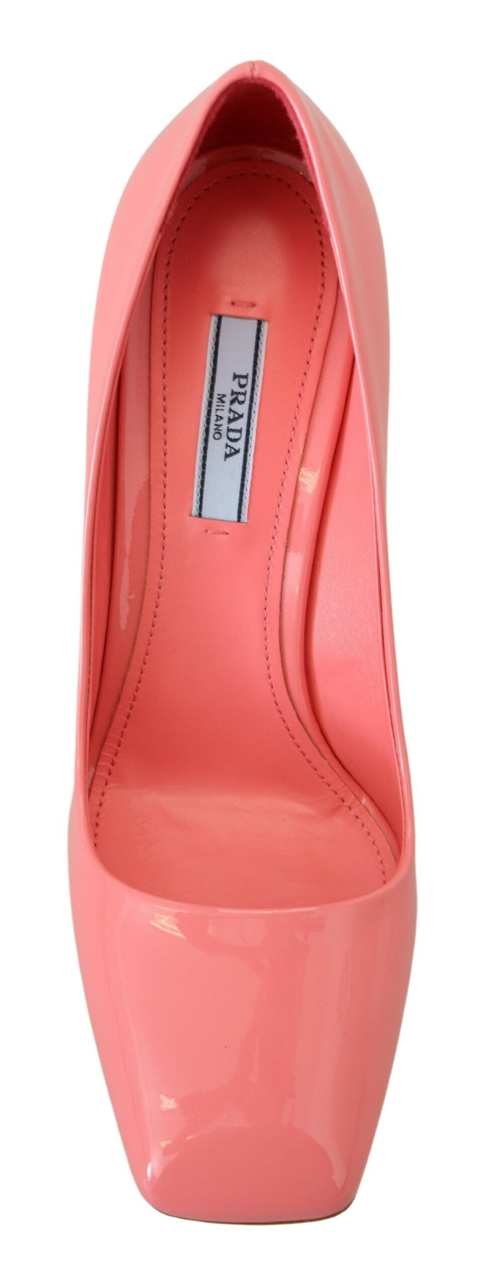 Roze lakleren blokhakken pumps klassiek