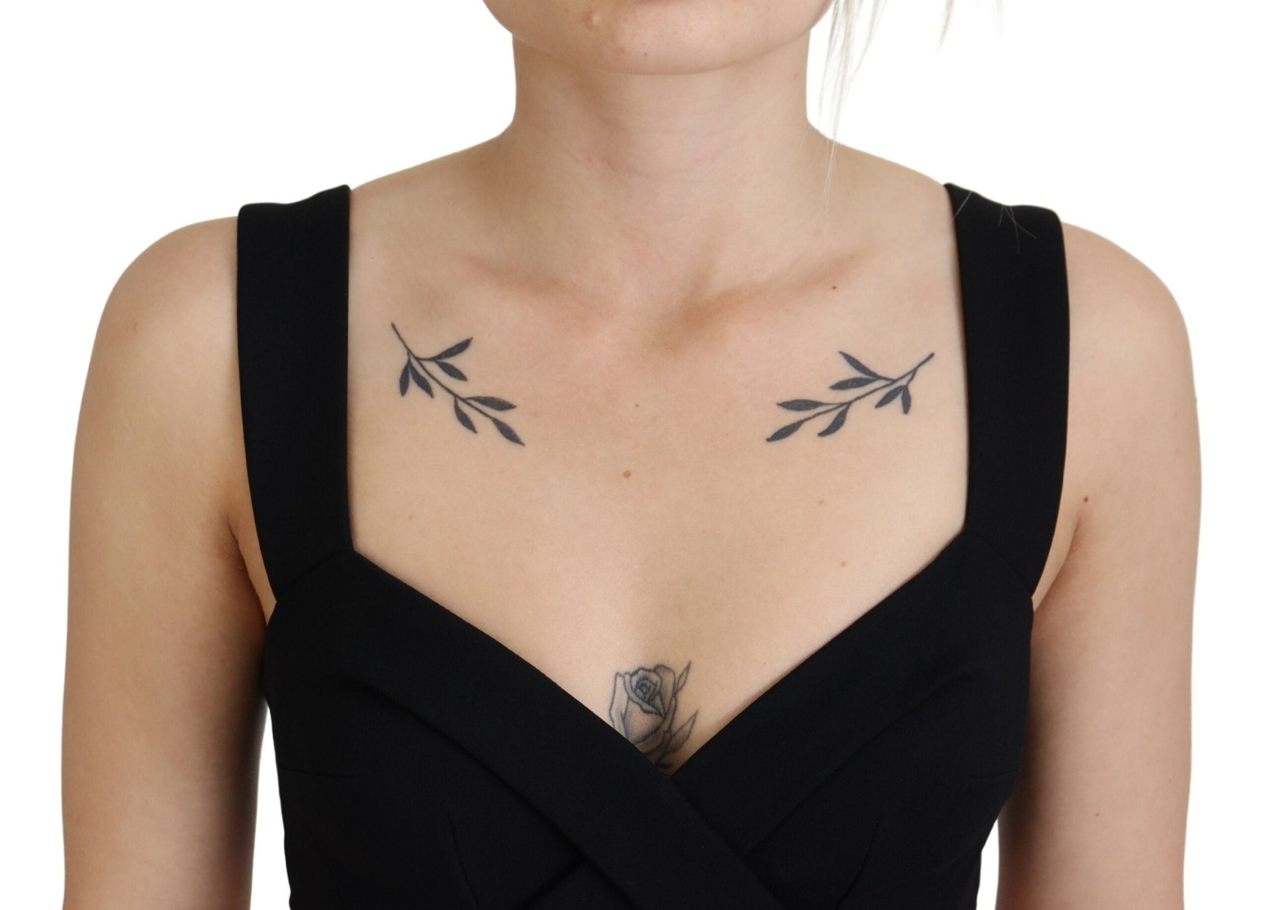 Zwarte viscose bodycon mantel midi-jurk