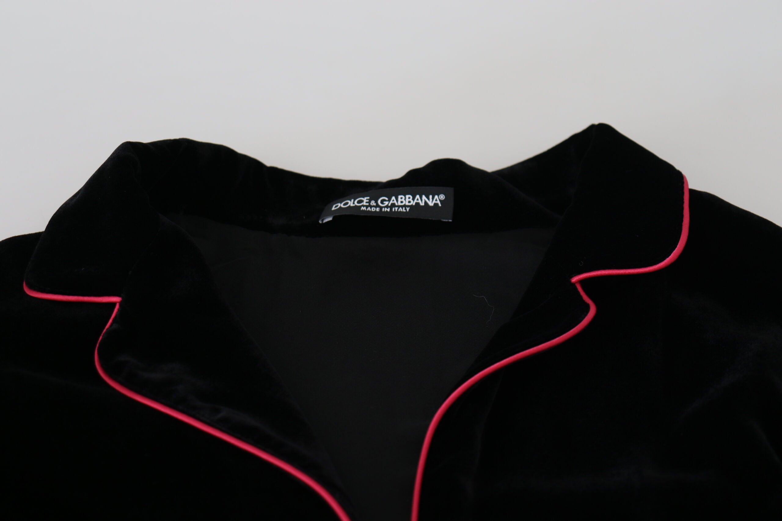 Zwarte viscose blazer met knoopceintuur