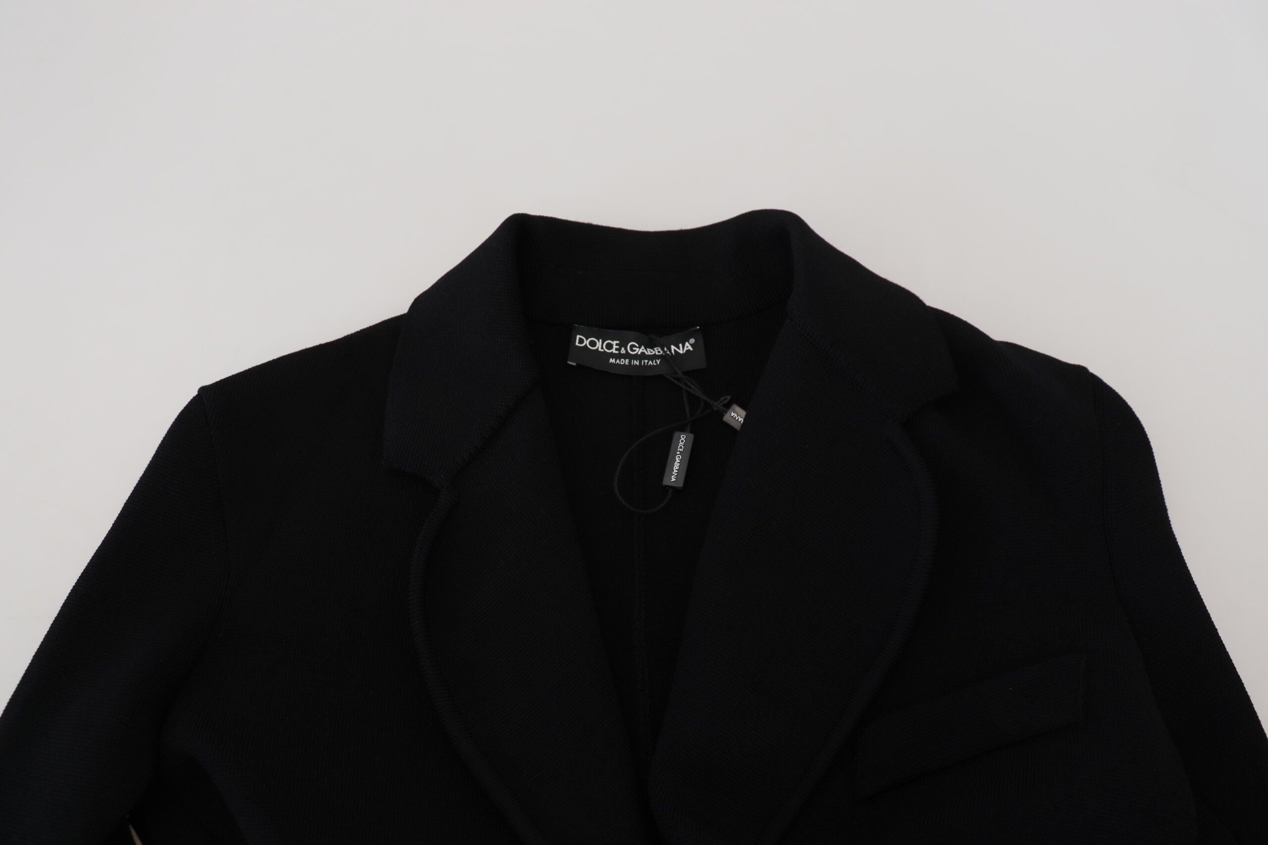 Zwarte knoopvest blazer viscose jas