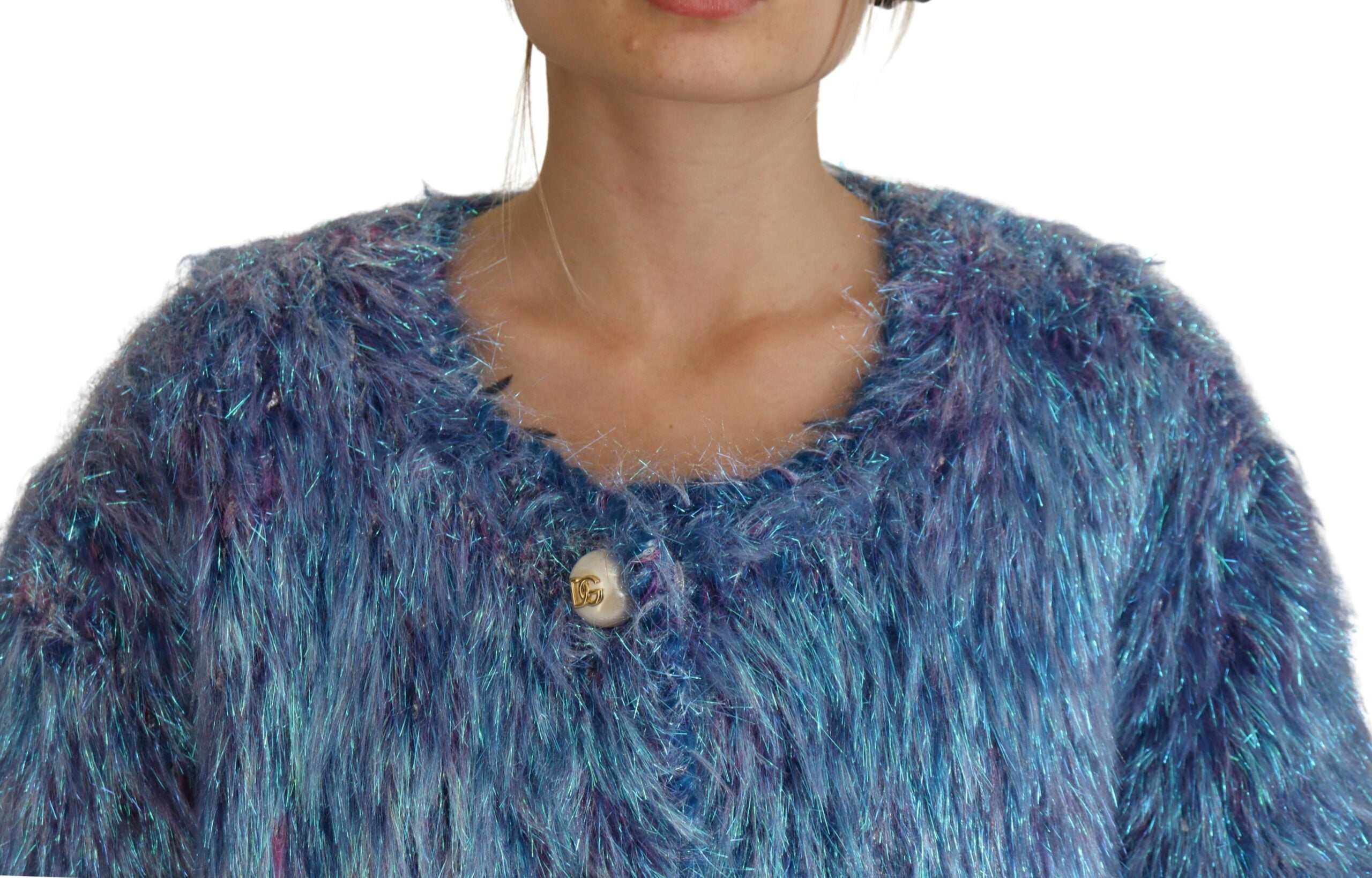 Jas met veelkleurige polyester franjes