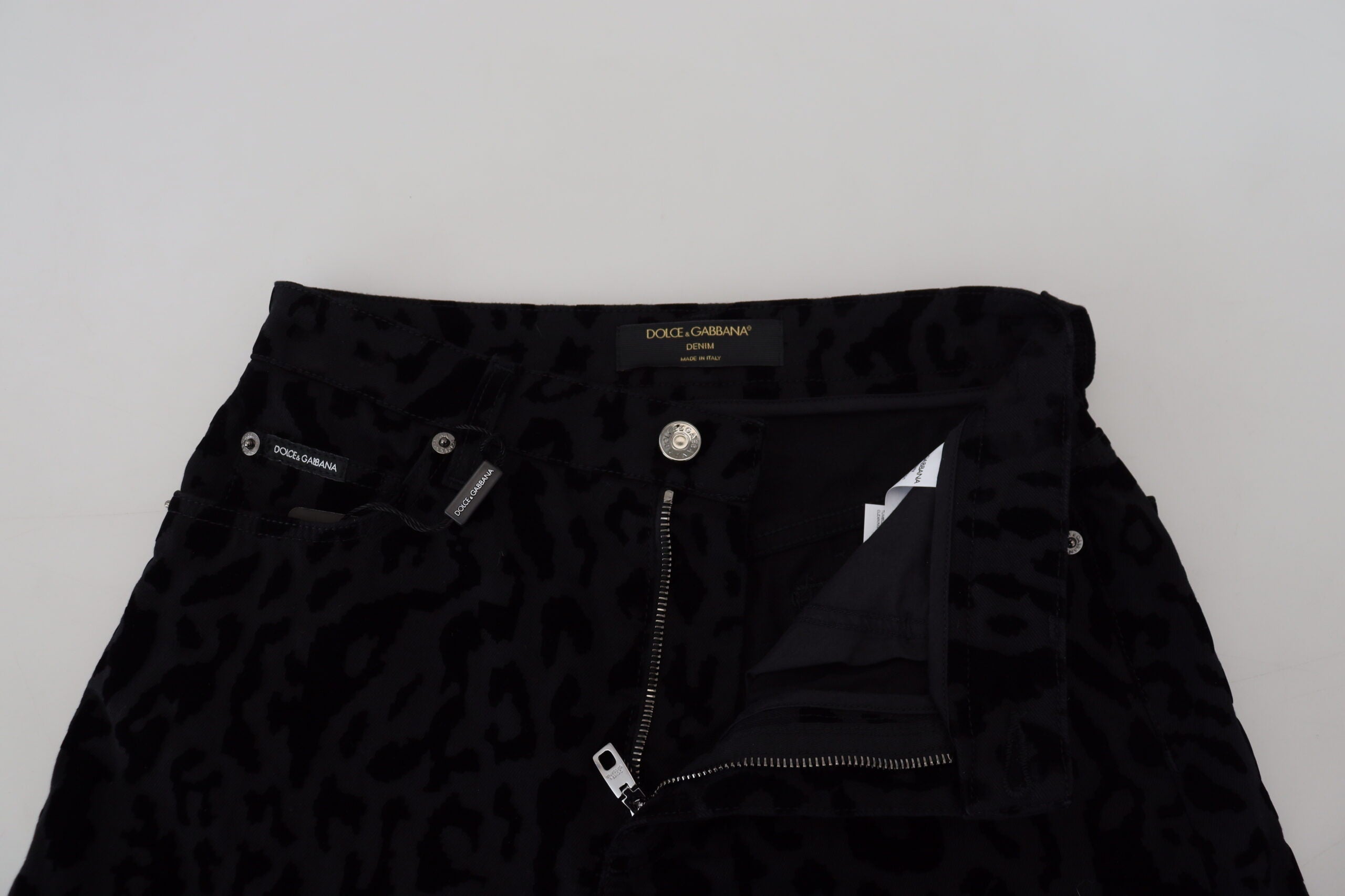 Zwarte denim katoenen stretch hotpants shorts