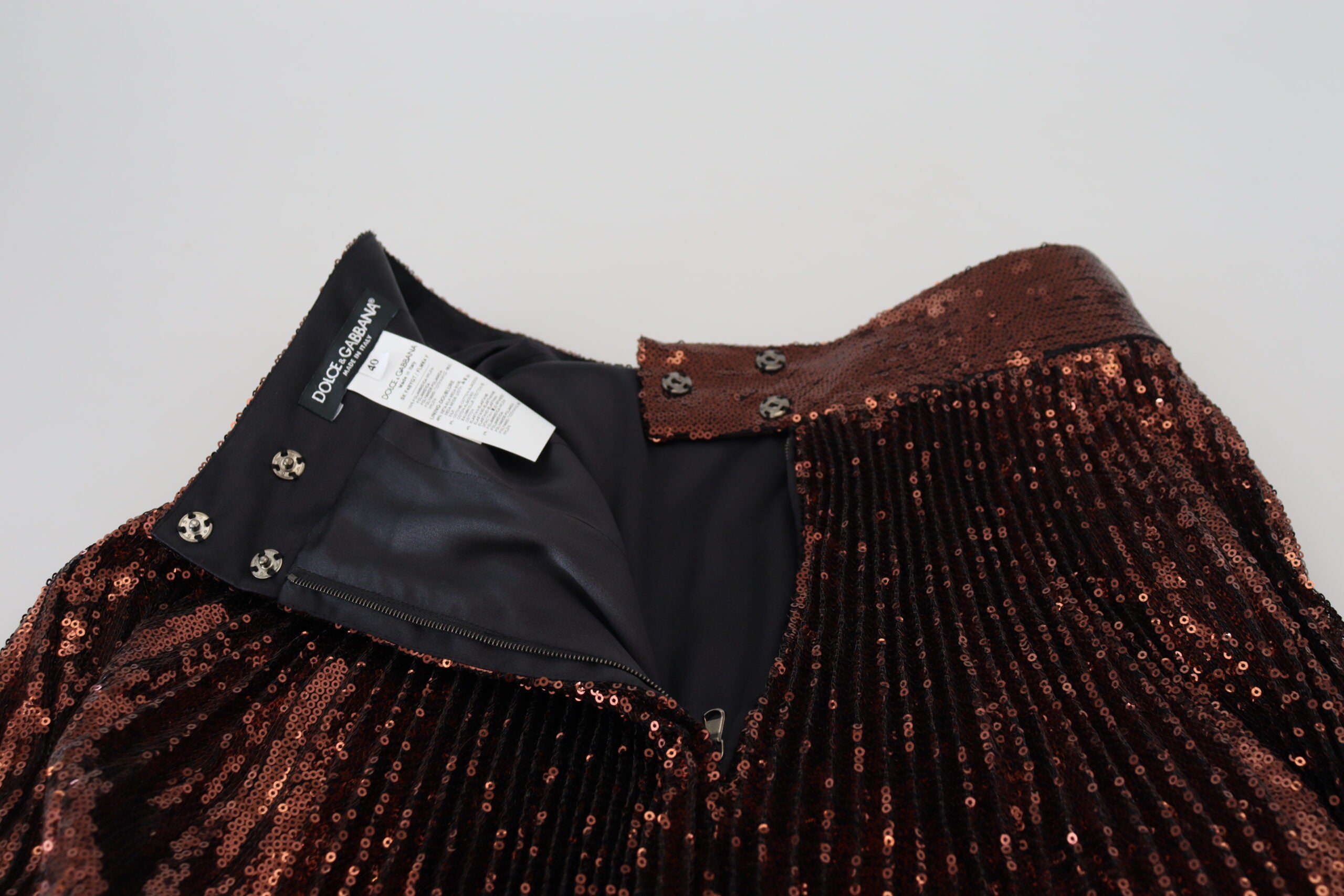 Bronzen pailletten hoge taille A-lijn maxi-rok