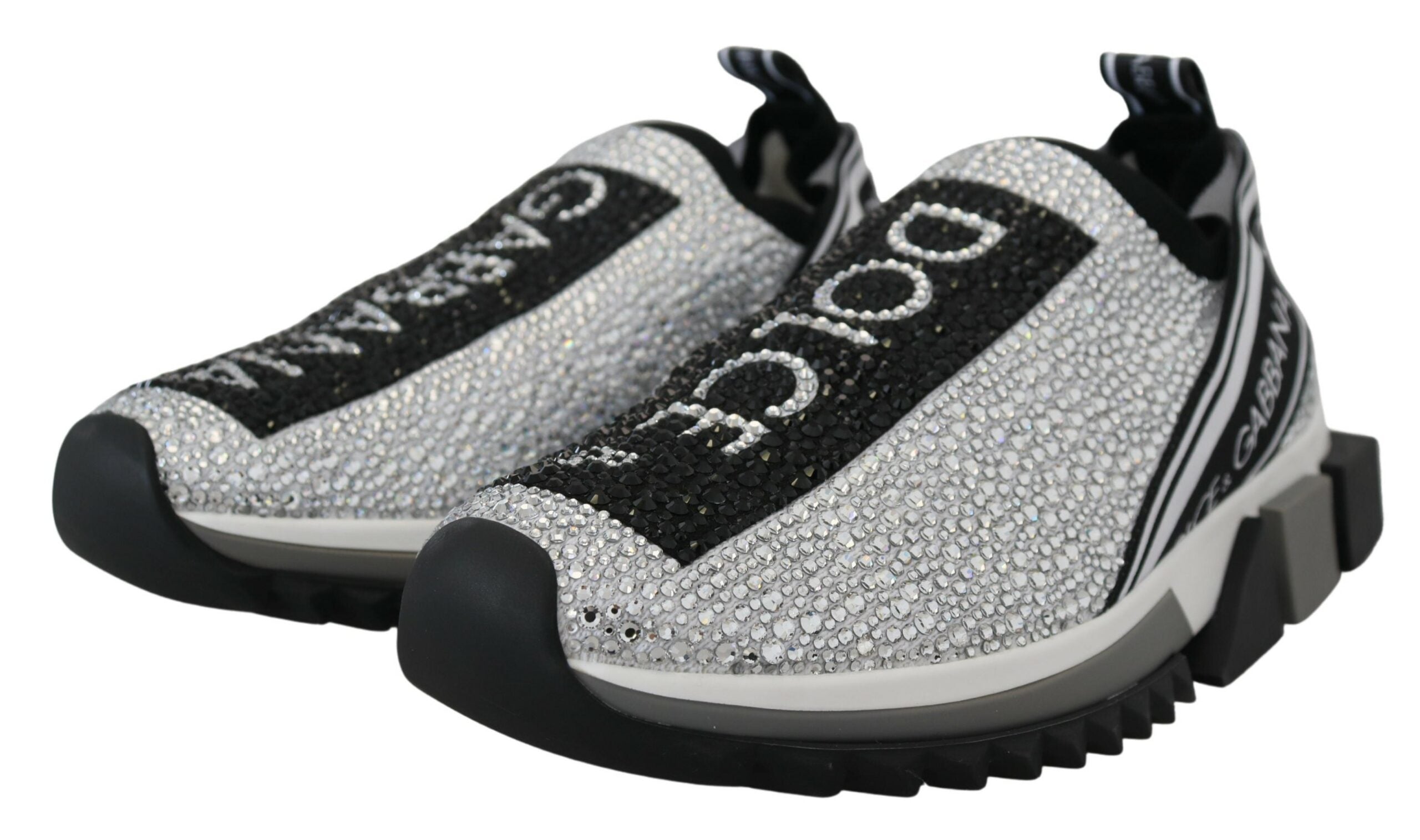 Zilveren Sorrento Sneakers met Strass