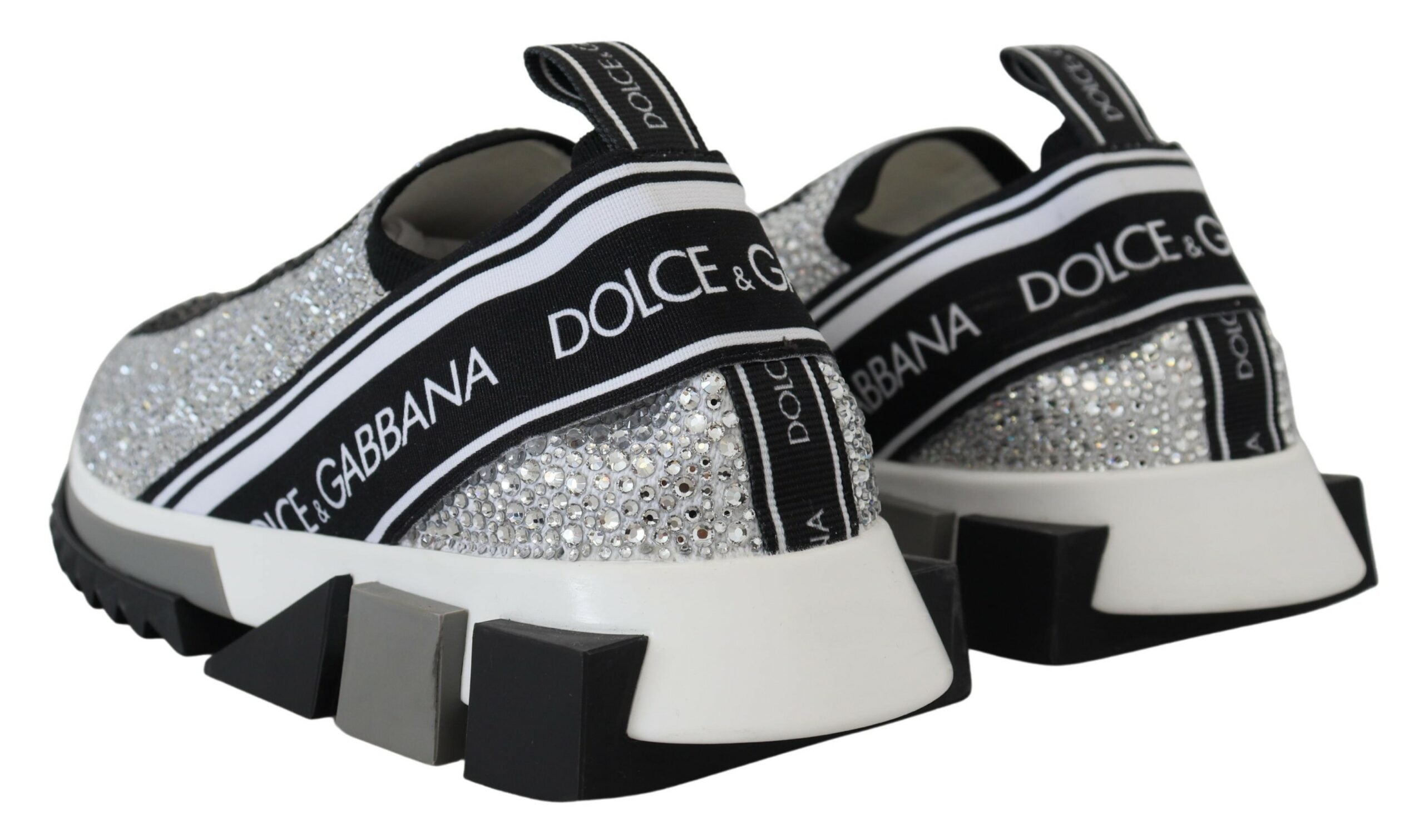 Zilveren Sorrento Sneakers met Strass