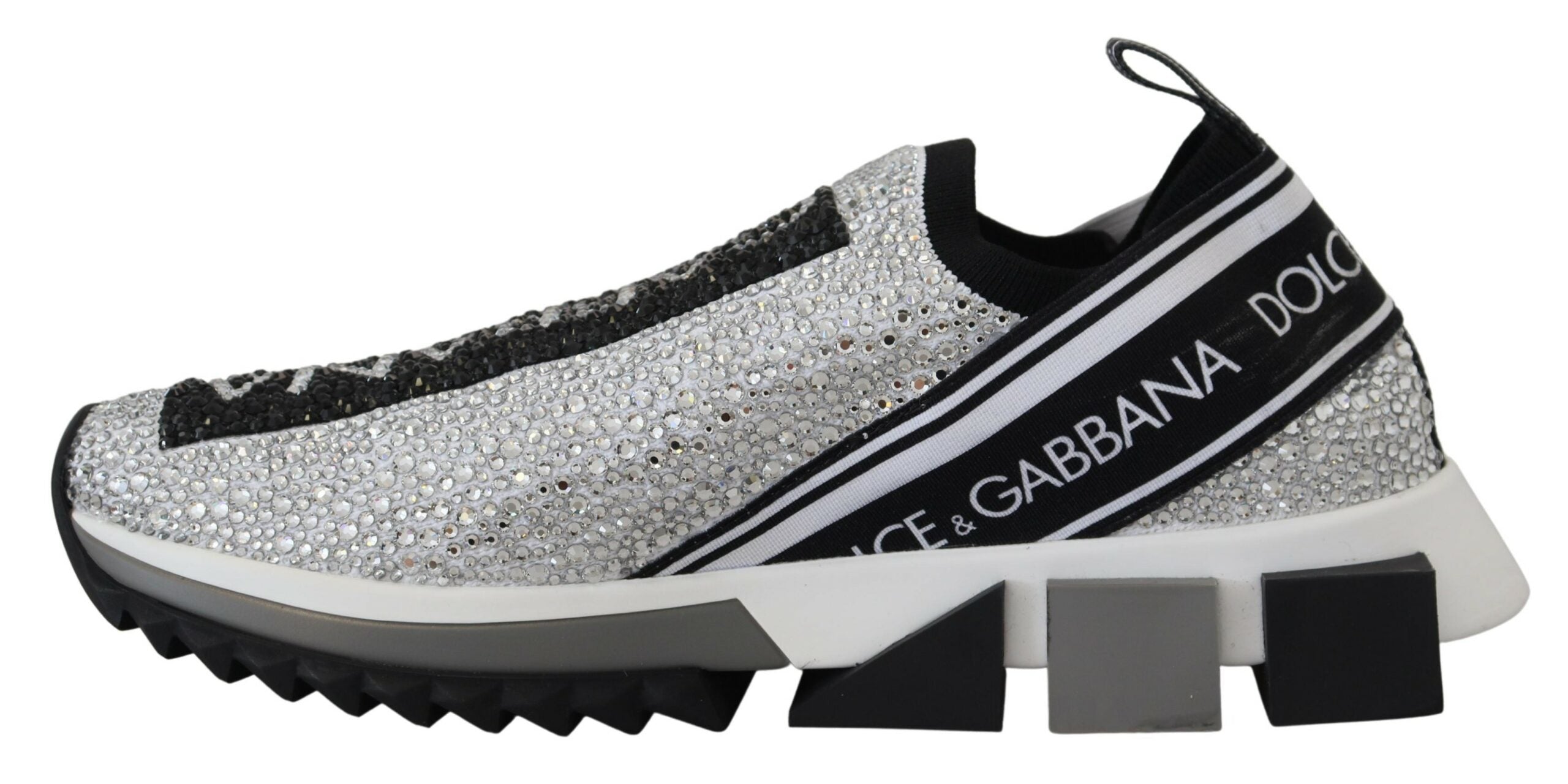 Zilveren Sorrento Sneakers met Strass