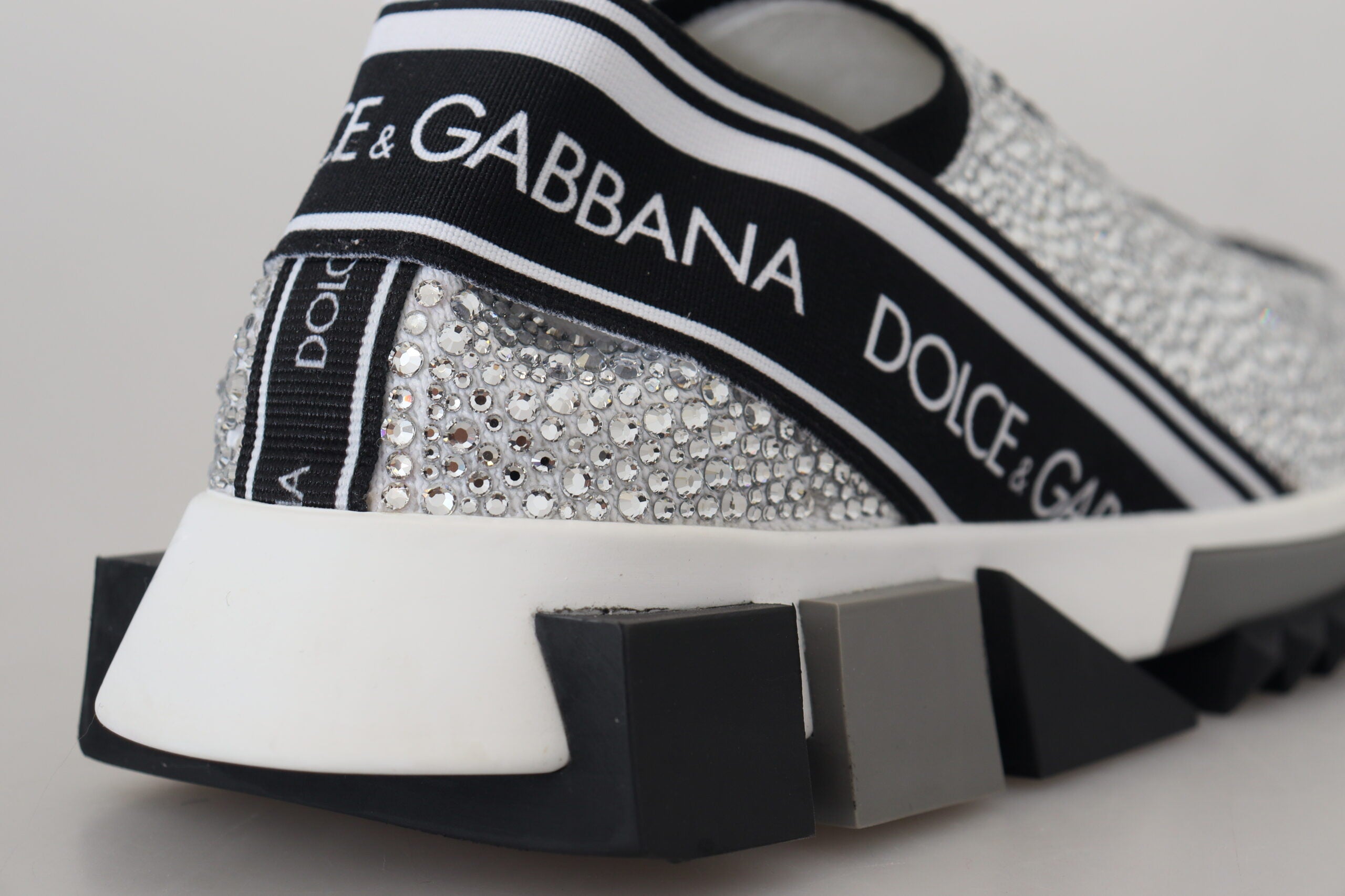 Zilveren Sorrento Sneakers met Strass
