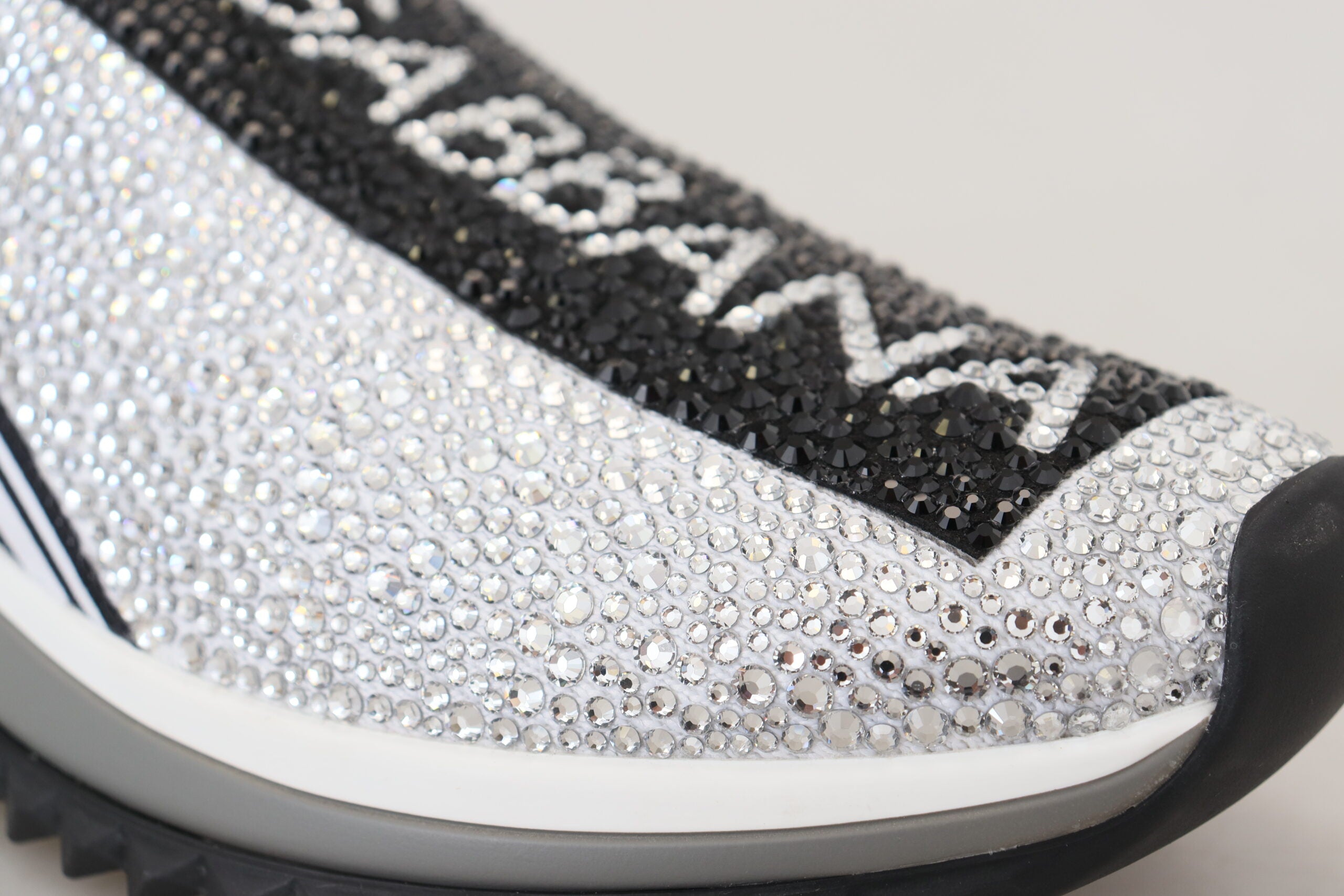 Zilveren Sorrento Sneakers met Strass