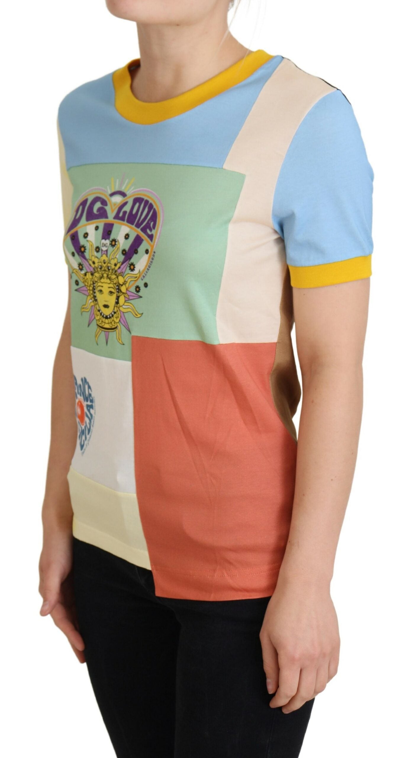 Multicolor Katoen DG Love Patchwork