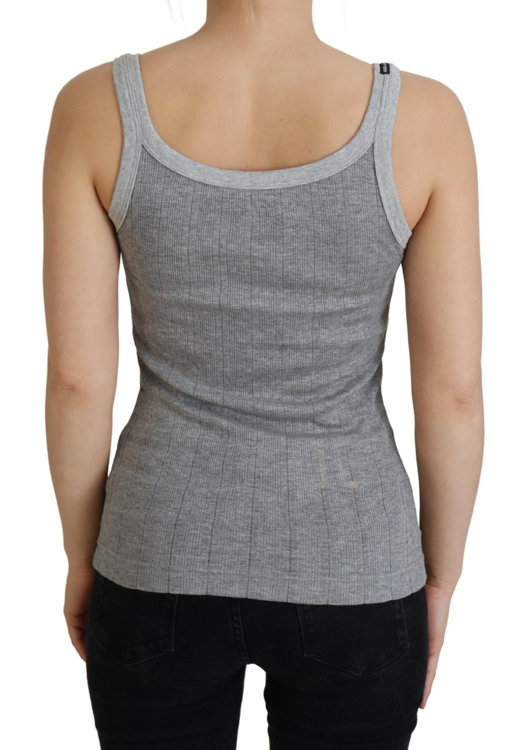 Grijs katoenen modal Canotta tanktop T-shirt