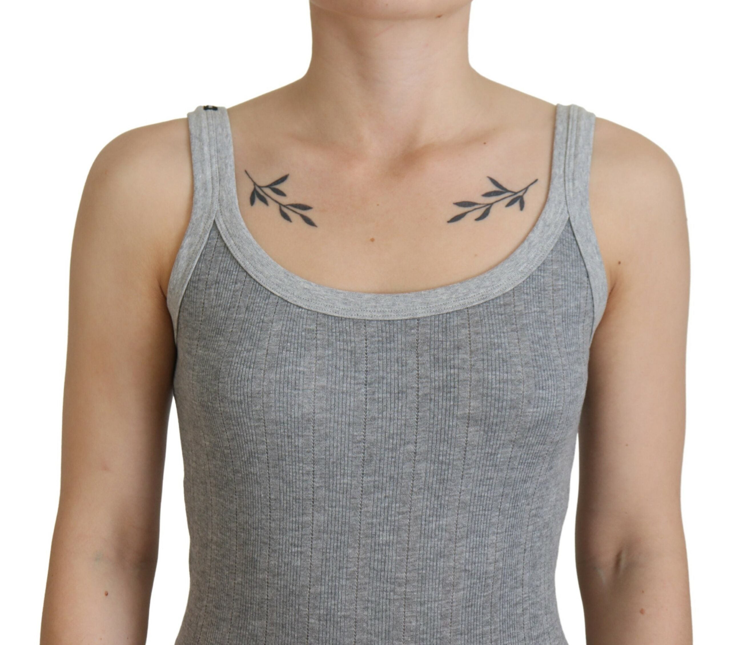 Grijs katoenen modal Canotta tanktop T-shirt