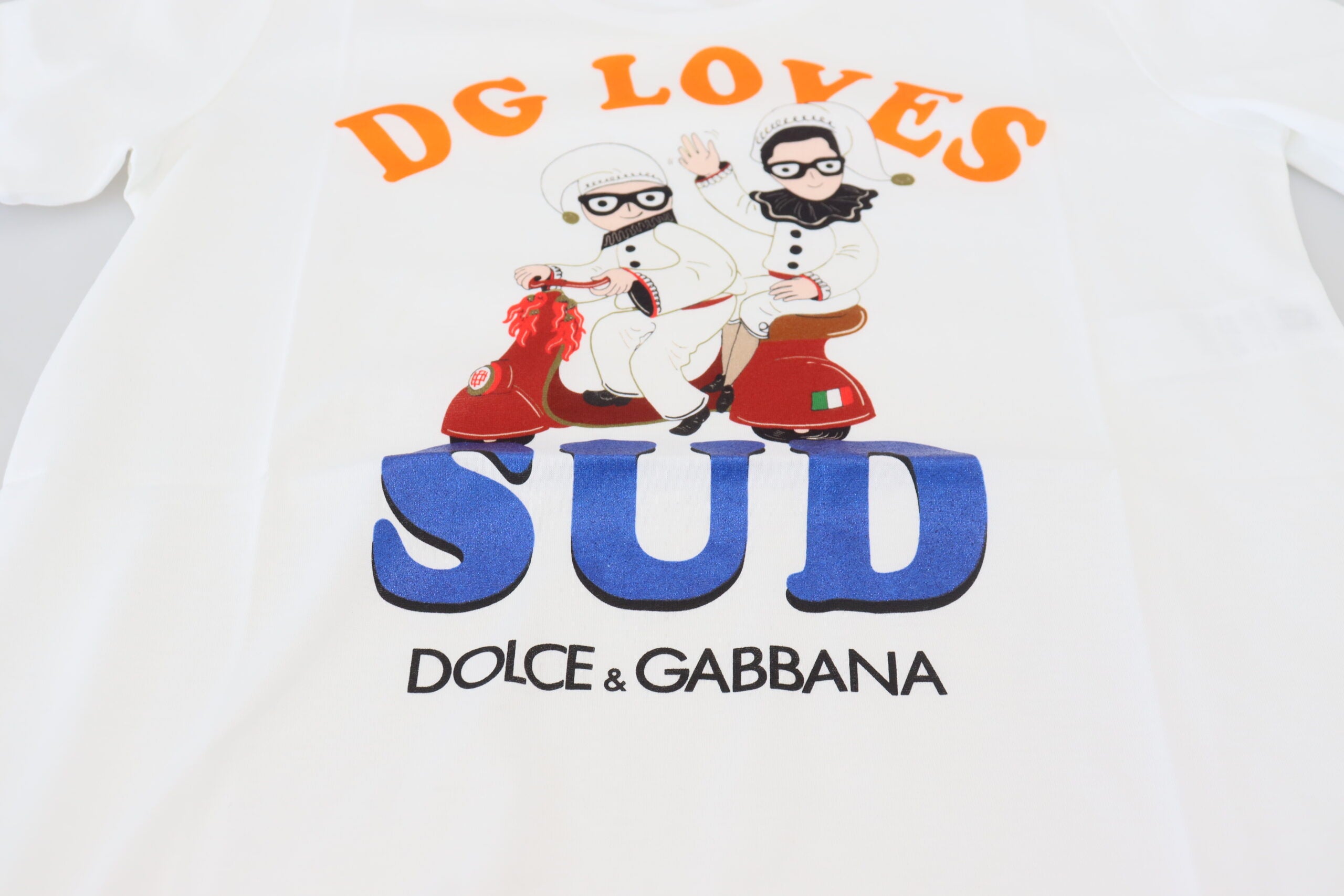Wit katoenen DG Loves SUD T-shirt