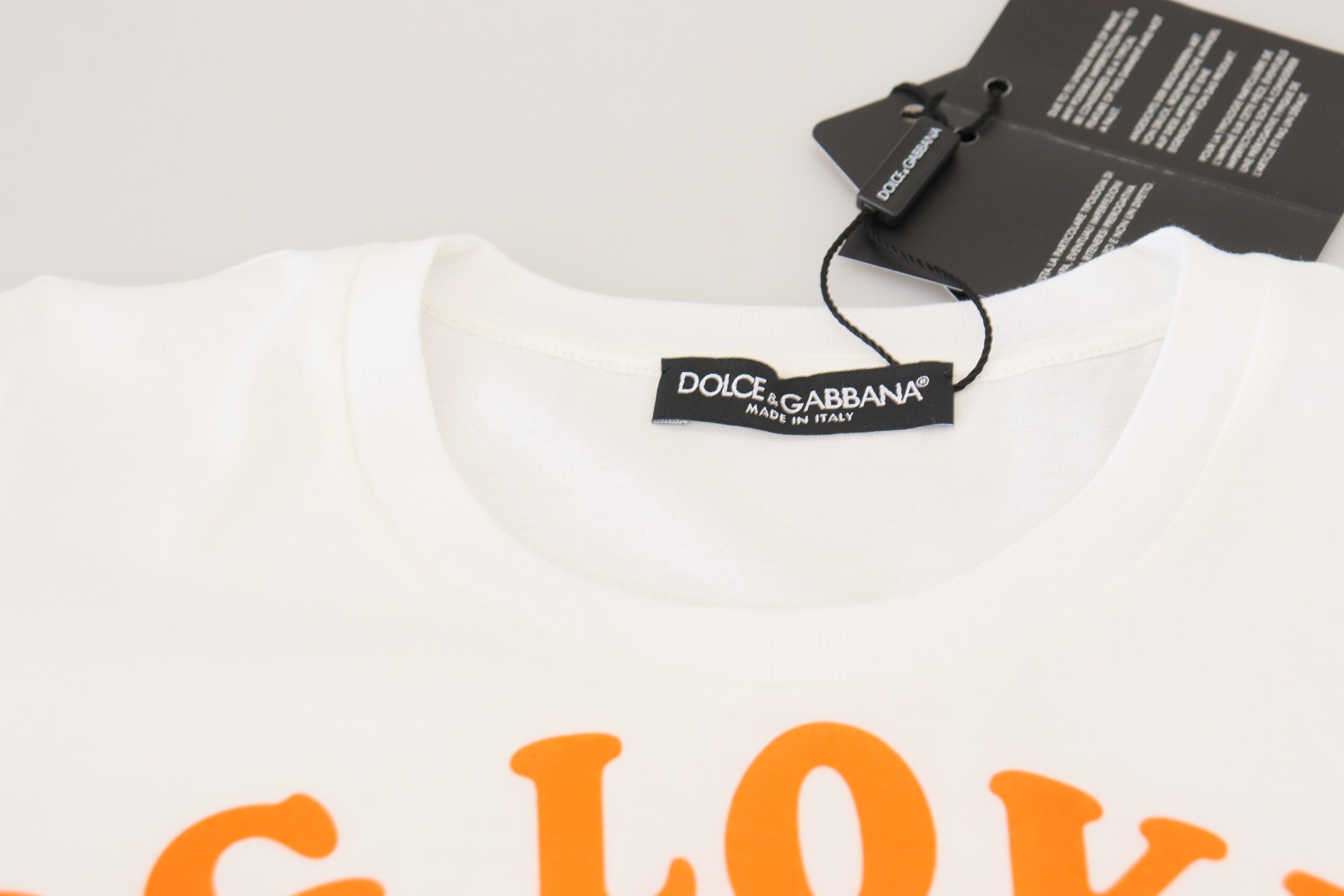 Wit katoenen DG Loves SUD T-shirt