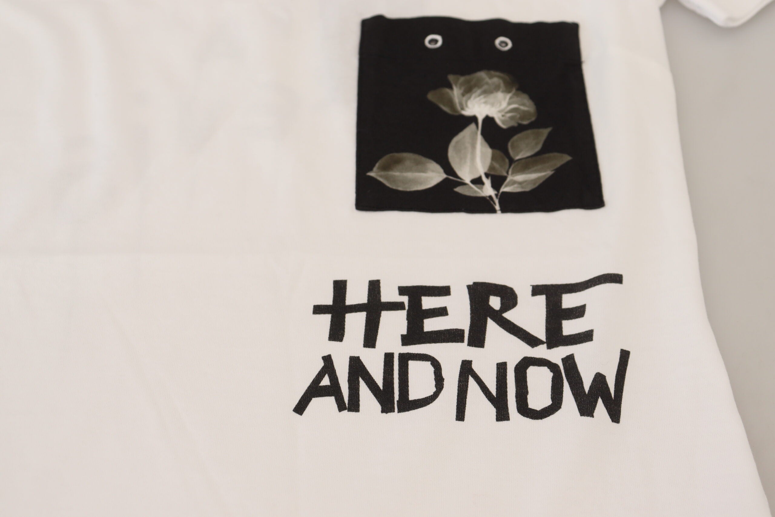 Wit katoenen T-shirt met ronde hals