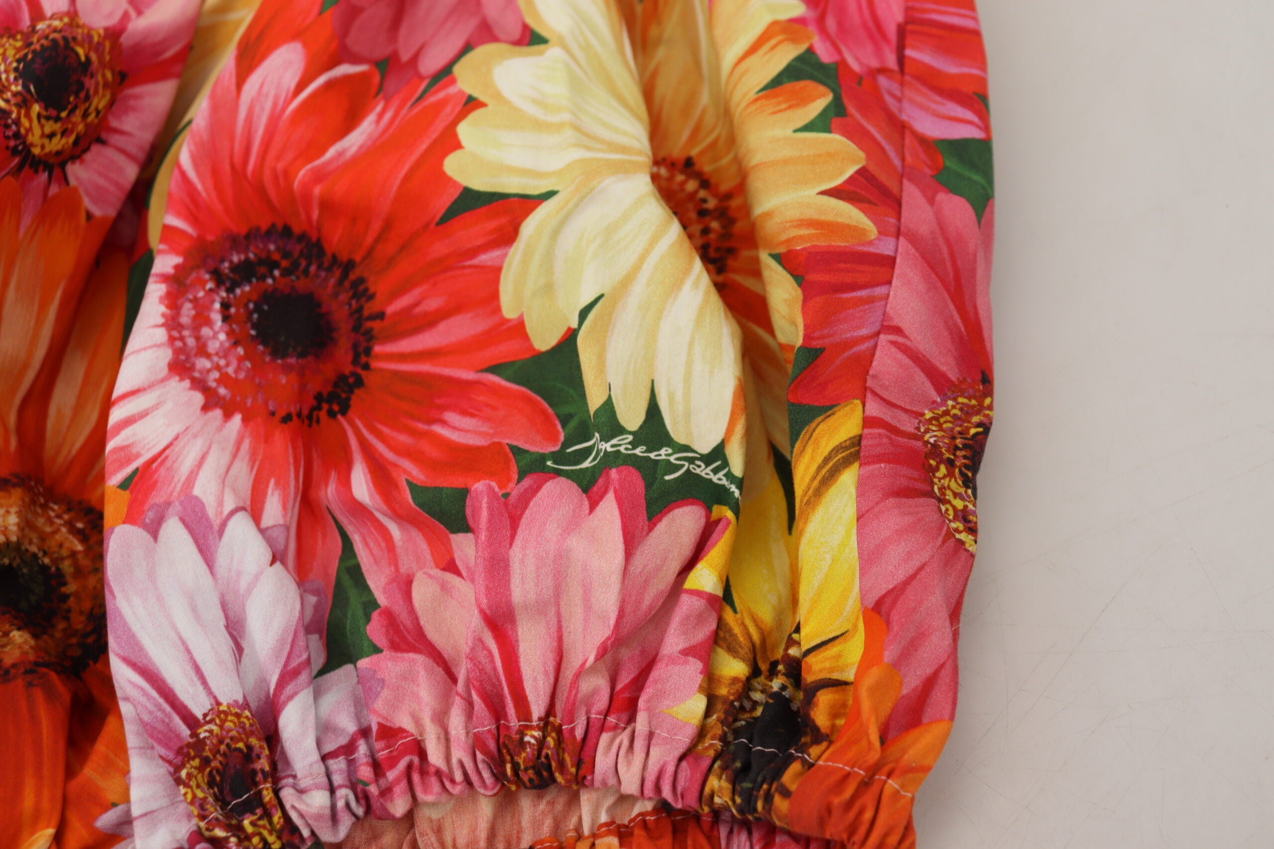 Blouse cropped bloemen katoenen tanktop