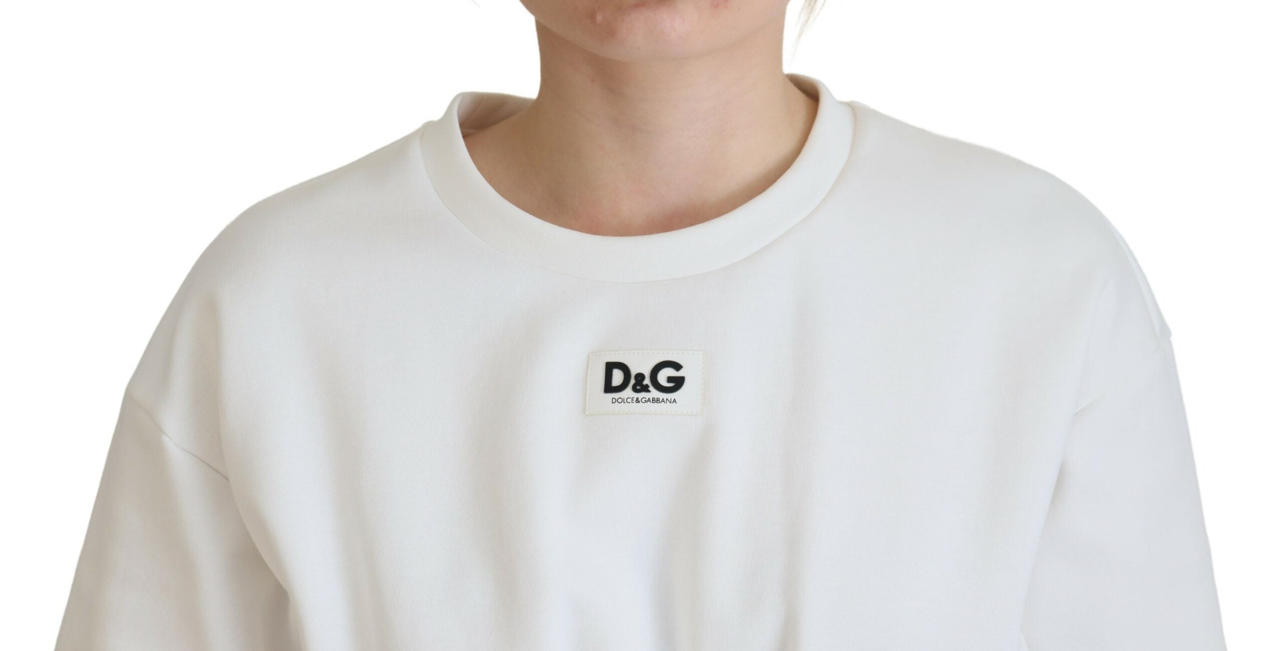 Wit korset stretch katoenen top T-shirt